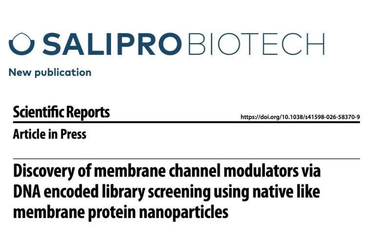Press Release: Salipro Biotech Announces Publication in Nature Scientific Reports on Expanding DEL Screening to Membrane Proteins