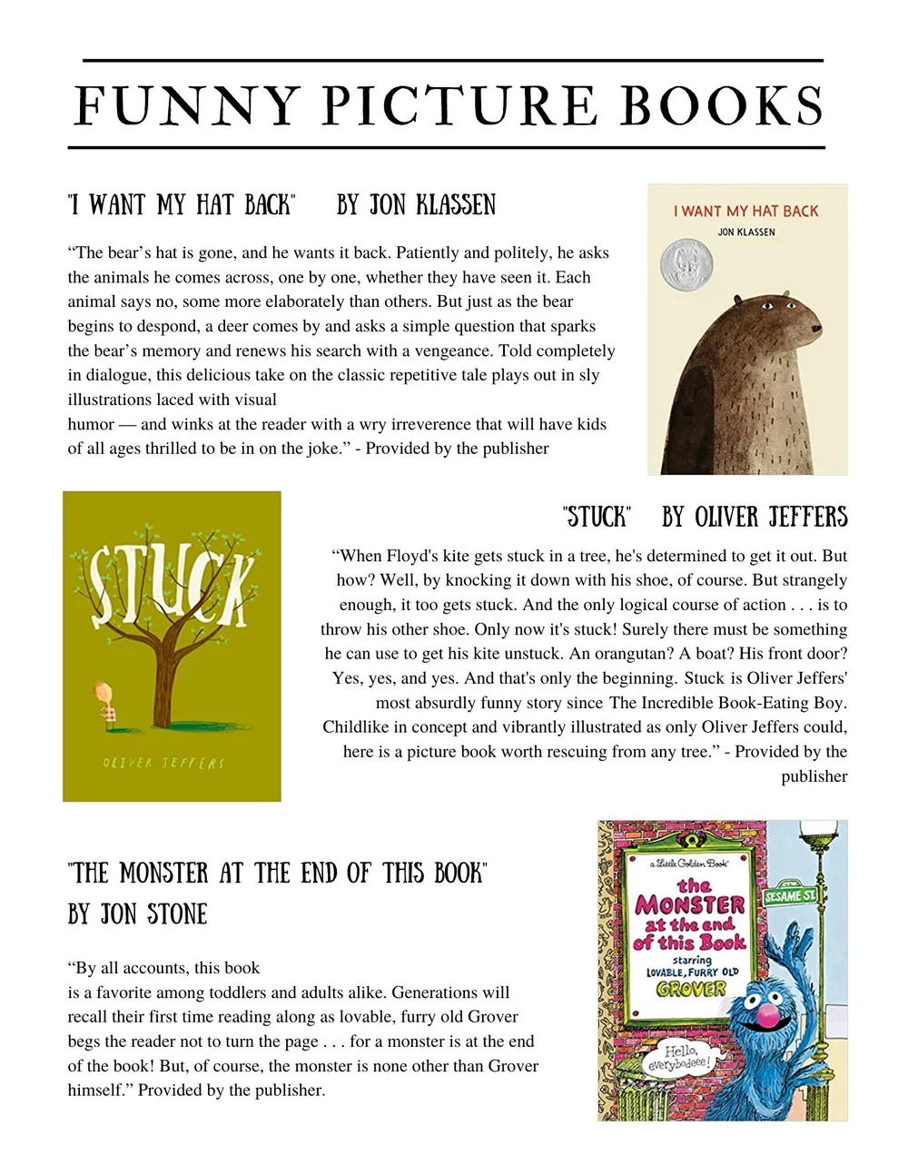 Funny Picture Books