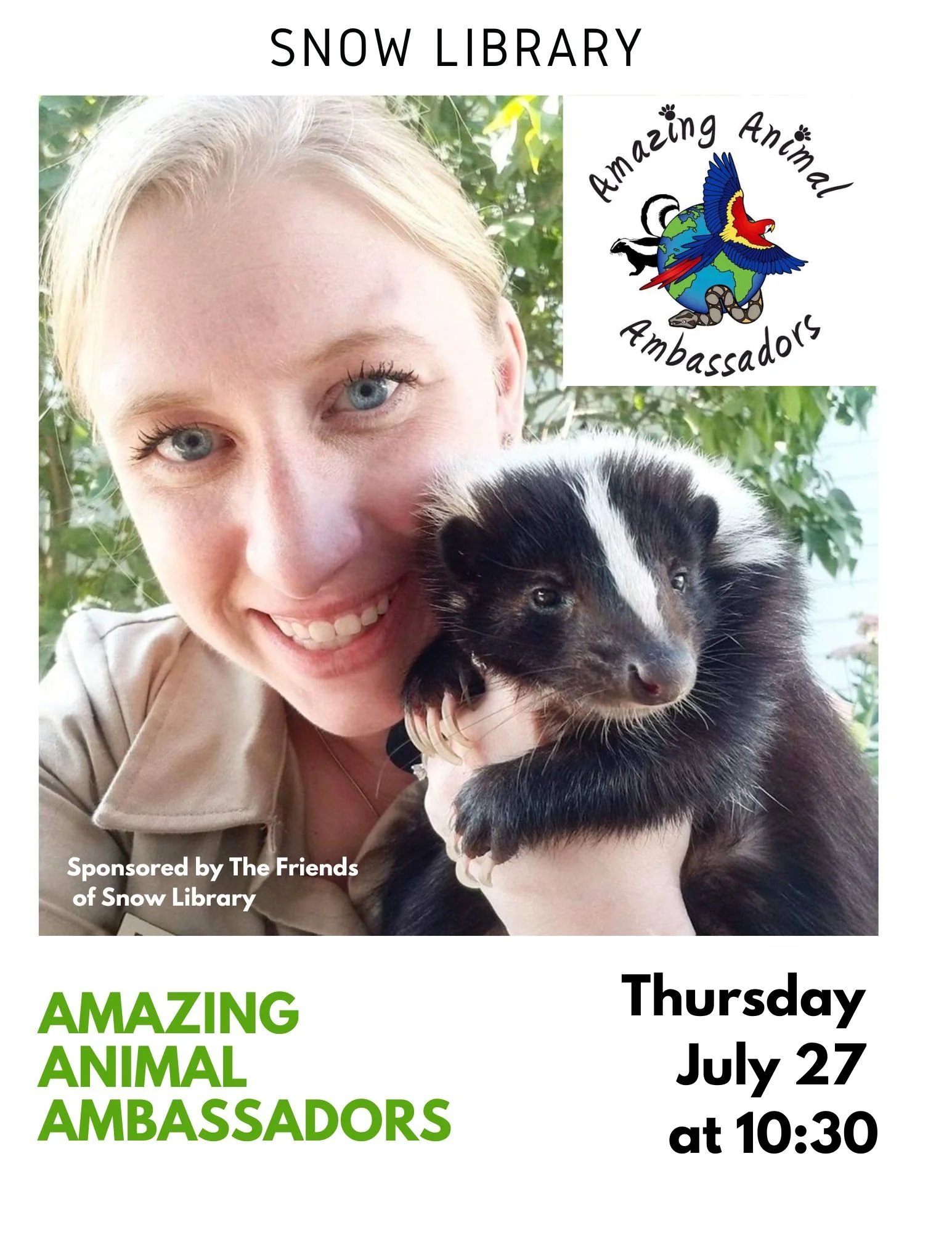 Amazing Animal Ambassadors — Snow Library