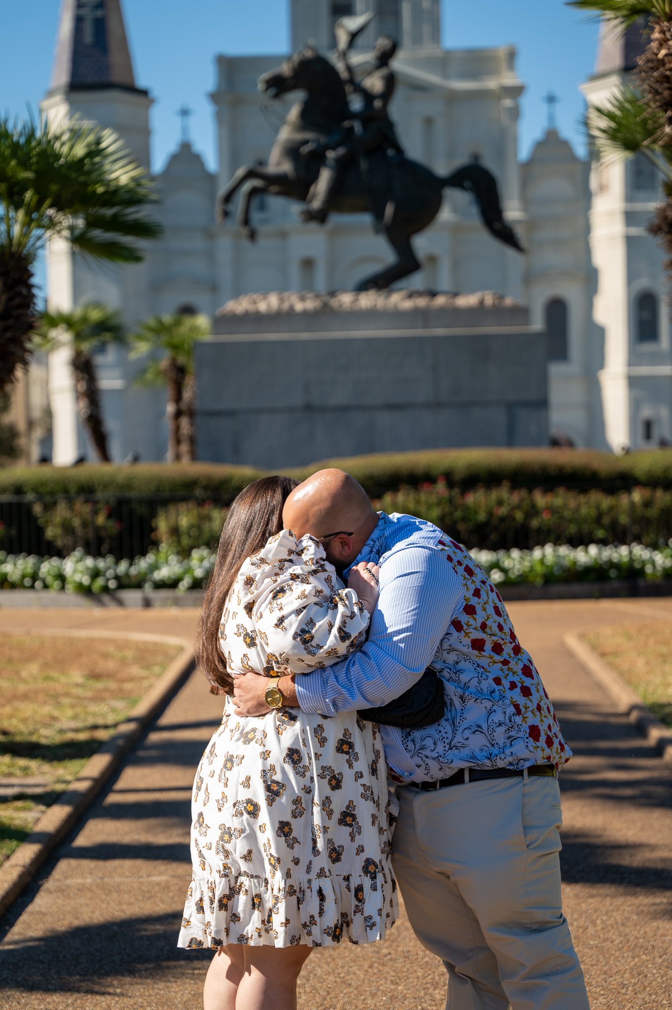 Couple Embracing Jackson Square