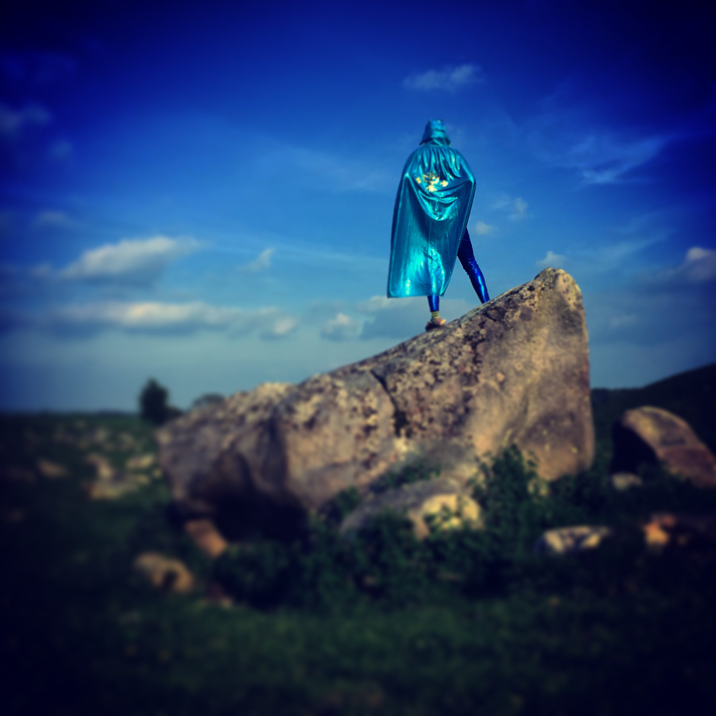 Blue Rider on Standing stone .JPG