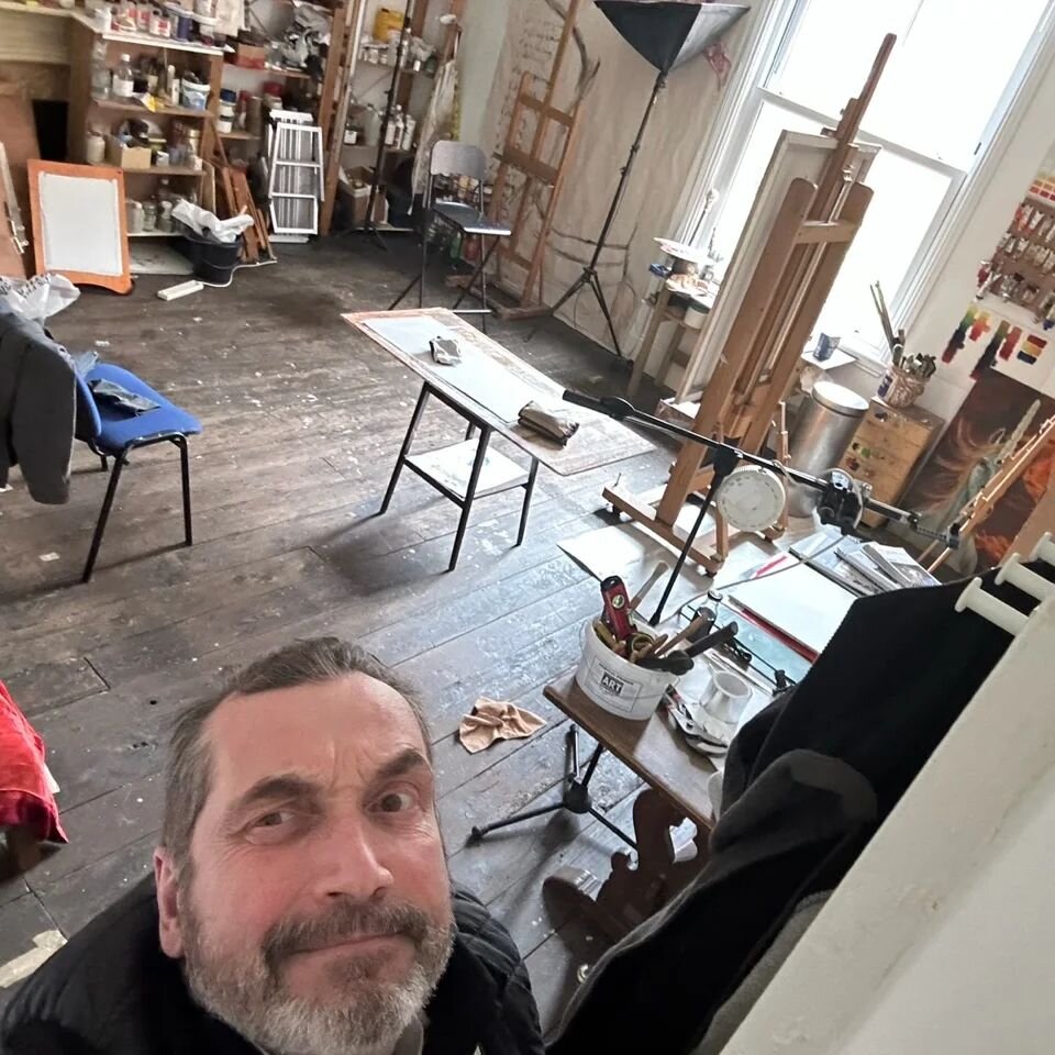 // Issue 48 - The Studio Issue //

Artist: Fred Fabre

Media: Oil artist studio

Instagram: @drawlogia

Description: My studio, facing north, serves as the perfect space for creating my oil paintings. The first photo captures where the magic unfolds.