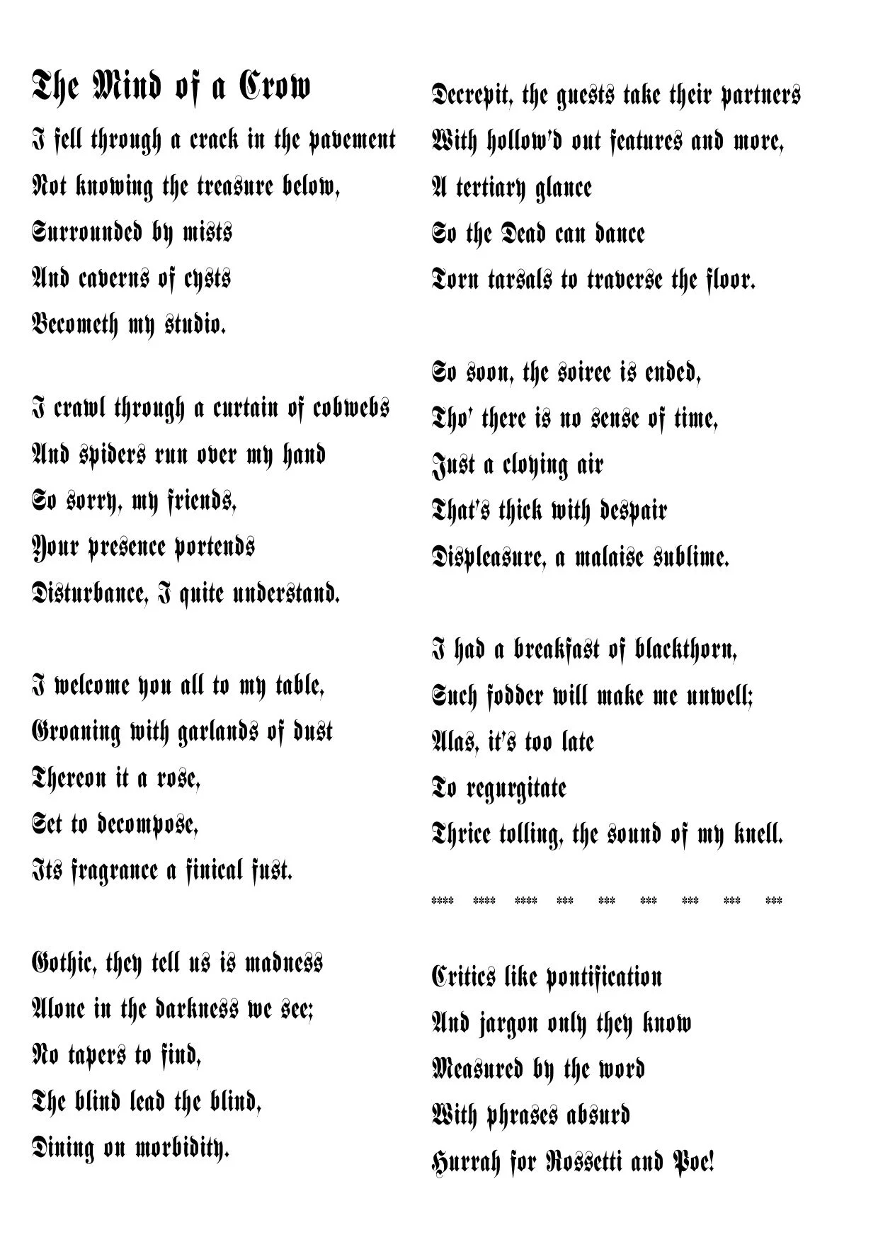 Harry - The Mind of a Crow (2col)shmalfette fraktur.jpg
