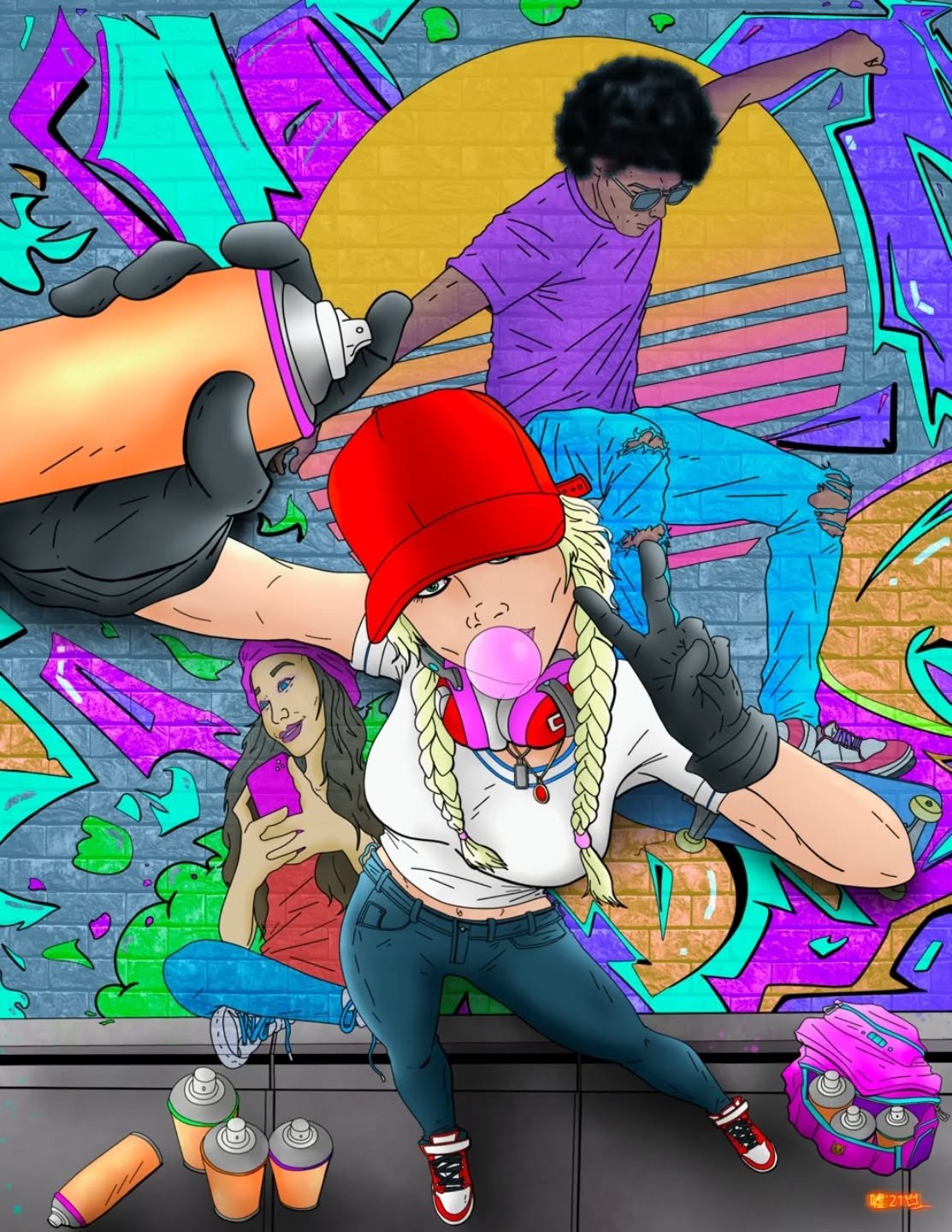 // Issue 63 - Graffiti Art //
Artist: Boo’21 Custom Artwork
@boo21custom
Description: Bubblegum Girl x is an original design created to depict bold and vibrant colours while pushing the boundaries of what is recognised as art. This design is