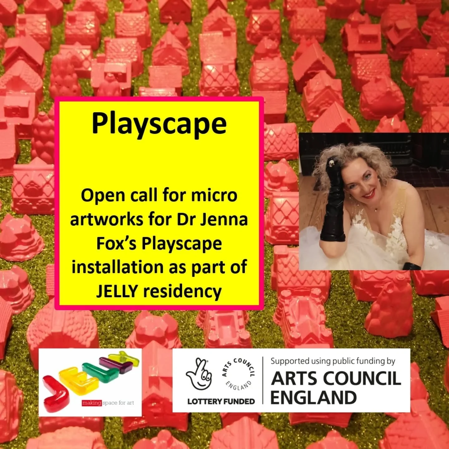 // OPEN CALL FOR MICRO ARTWORKS FOR PUBLIC AND ONLINE EXHIBITION AND PROMOTION //

*** PLAYSCAPES *** Deadline 12th March 2026

Dr Jenna Fox has a residency at Jelly Studios in Reading, UK, for two weeks and will be creating a fantastical doll's hous