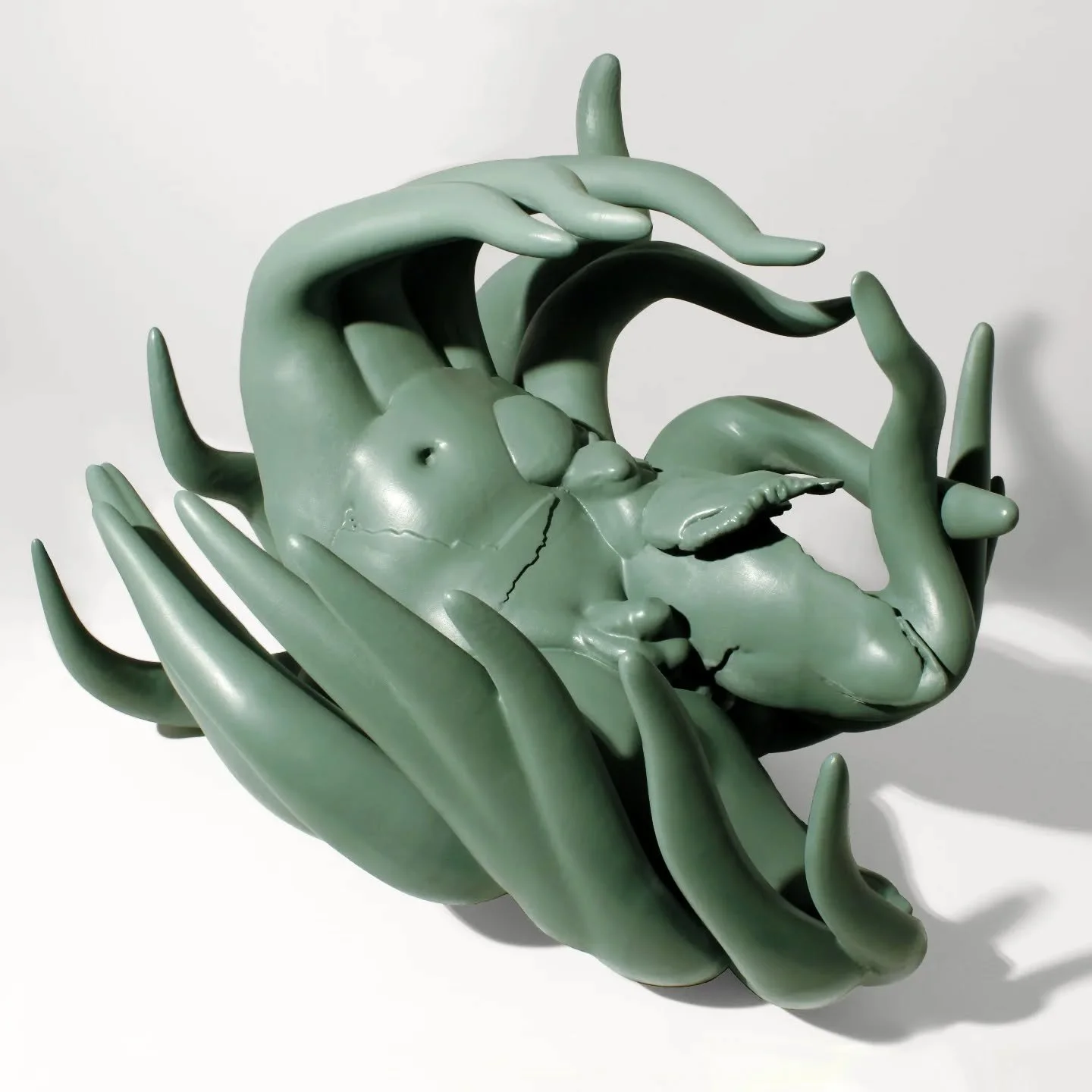 // Issue 70 - The Fragmented Body //

Artist: H Boone

@hboone.art

Breach
Description: (2025) 3D Printed PLA, Auto Body Filler, Lacquer 20 x 29 x 26 in Body horror allows me to play with the point at which a body becomes unidentifiable and unruly. I