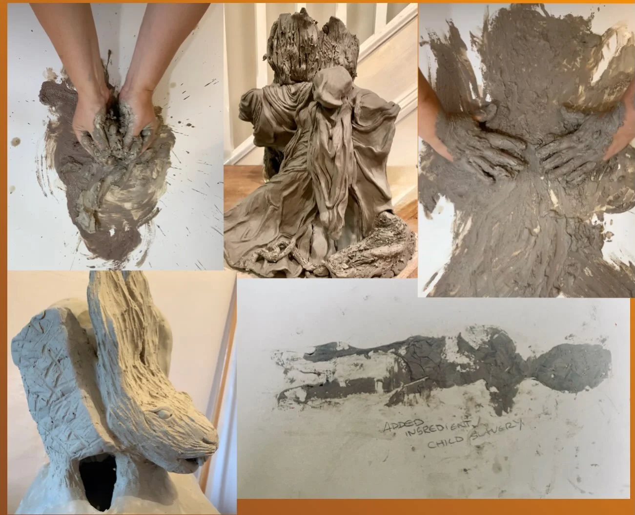 CLAY EVERY WHICH WAY &mdash; ISSUE 75

Artist &amp; Co-Editor : Nichola Rodgers
 Work: Becoming Clay ( The lead Photos for this Issue)
Clay is part of the earth, we are also part of the earth, and my work seem to have come full circle as the earth do