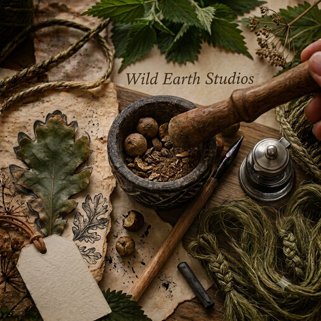 Discover Wild Earth Studios: Nettle Fibre Art &amp; Oak Gall Ink Workshops in Farnham