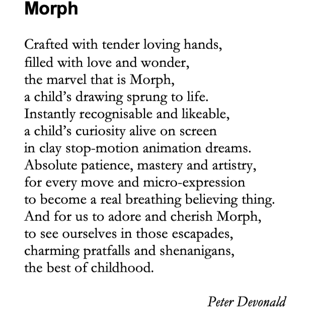 Morph - a written poem by Peter Devonald