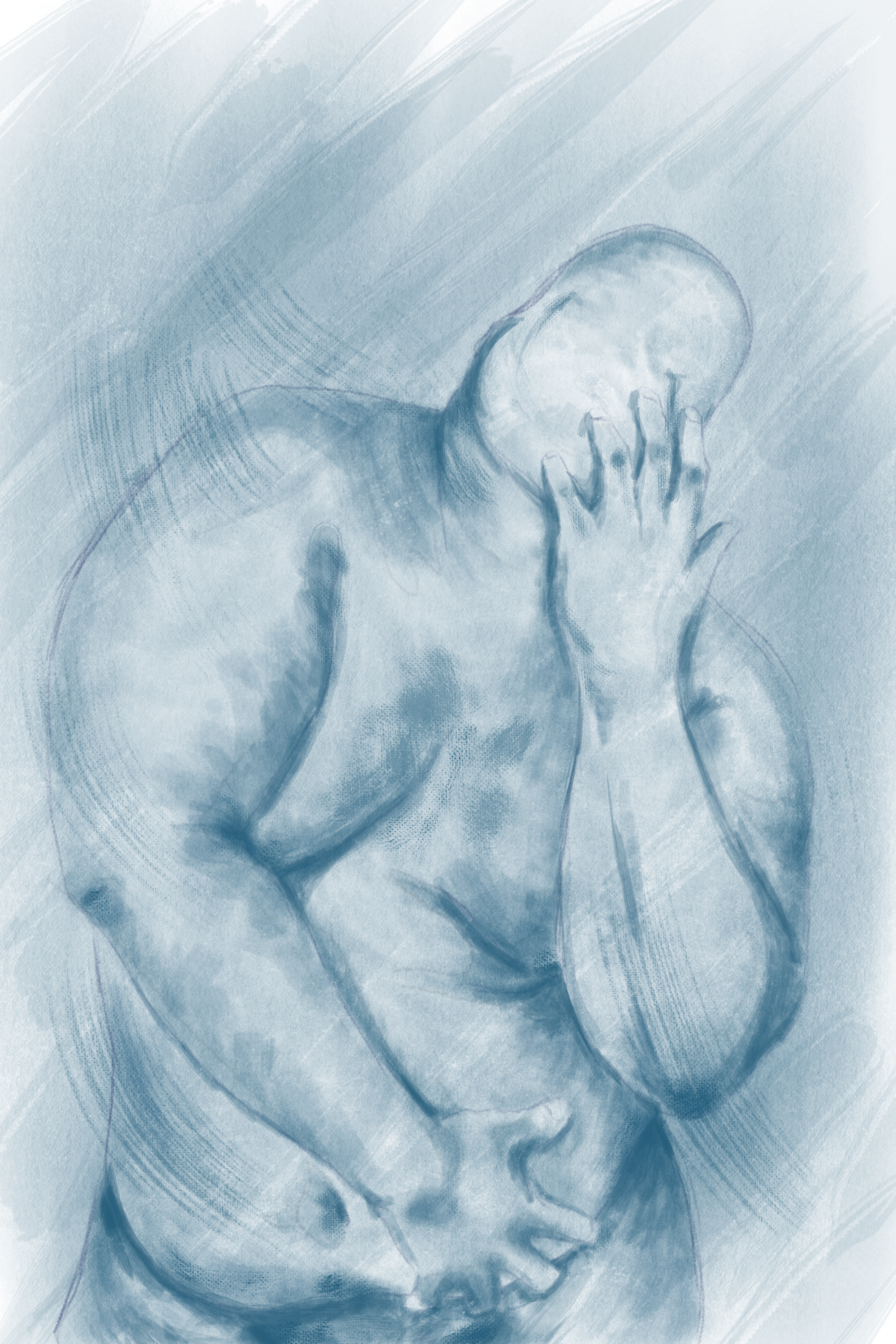 Blue Boy, 2024, Digital Painting
