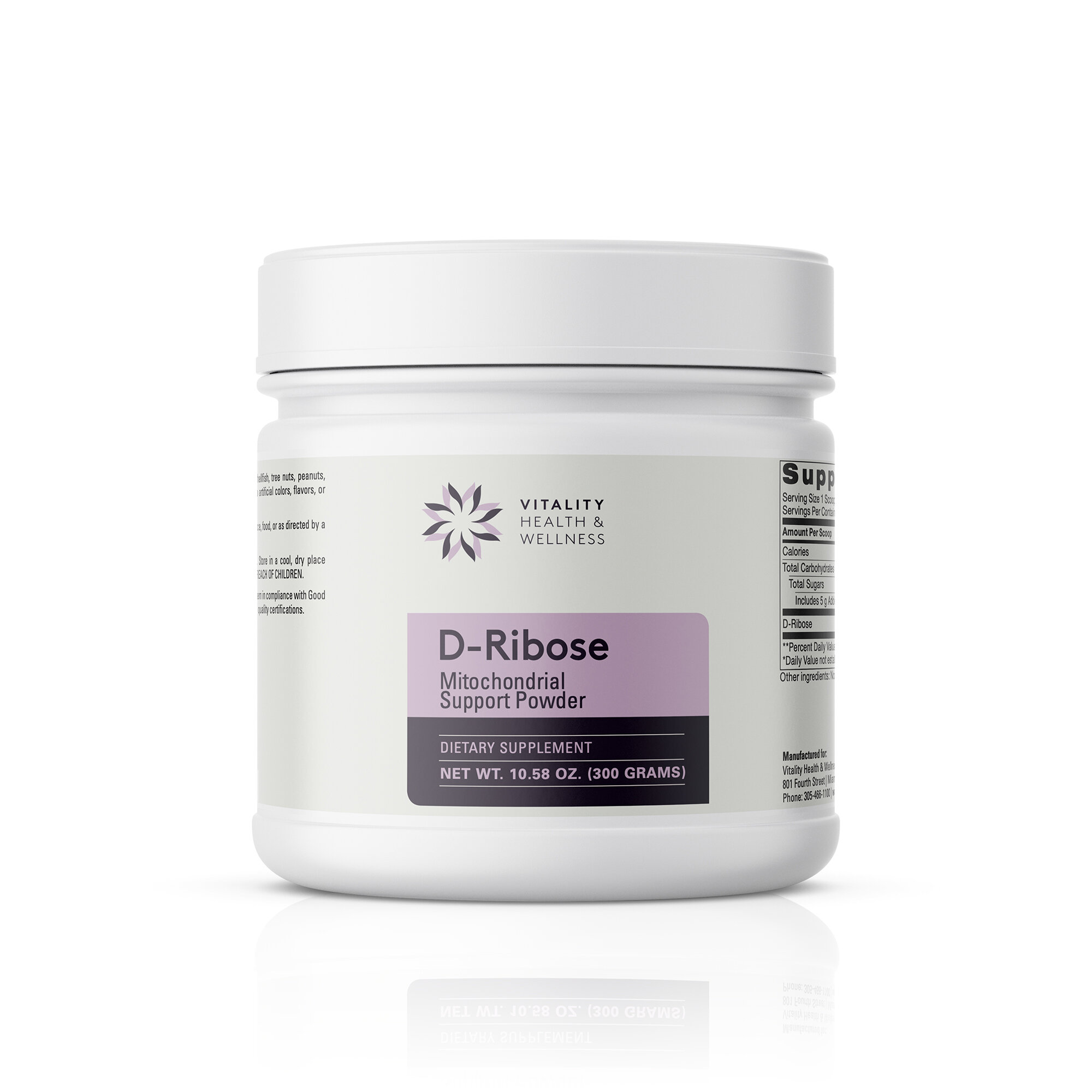 D-Ribose Powder (5 grams or one scoop / 300 grams)
