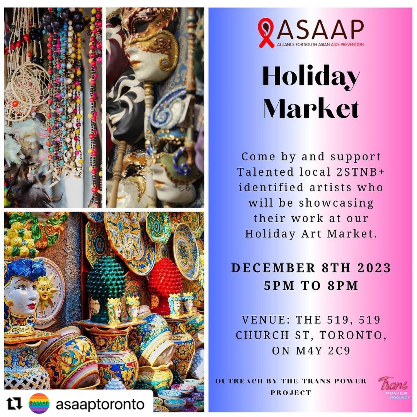 I&rsquo;ll be showcasing my book and art at the @asaaptoronto holiday market! Come by @the519 December 8th at 5-8pm and support local 2SLGBTQIA+ artists. Support the community *and* do your holiday shopping! ❄️❄️❄️ #lgbtq #queer #queertoronto