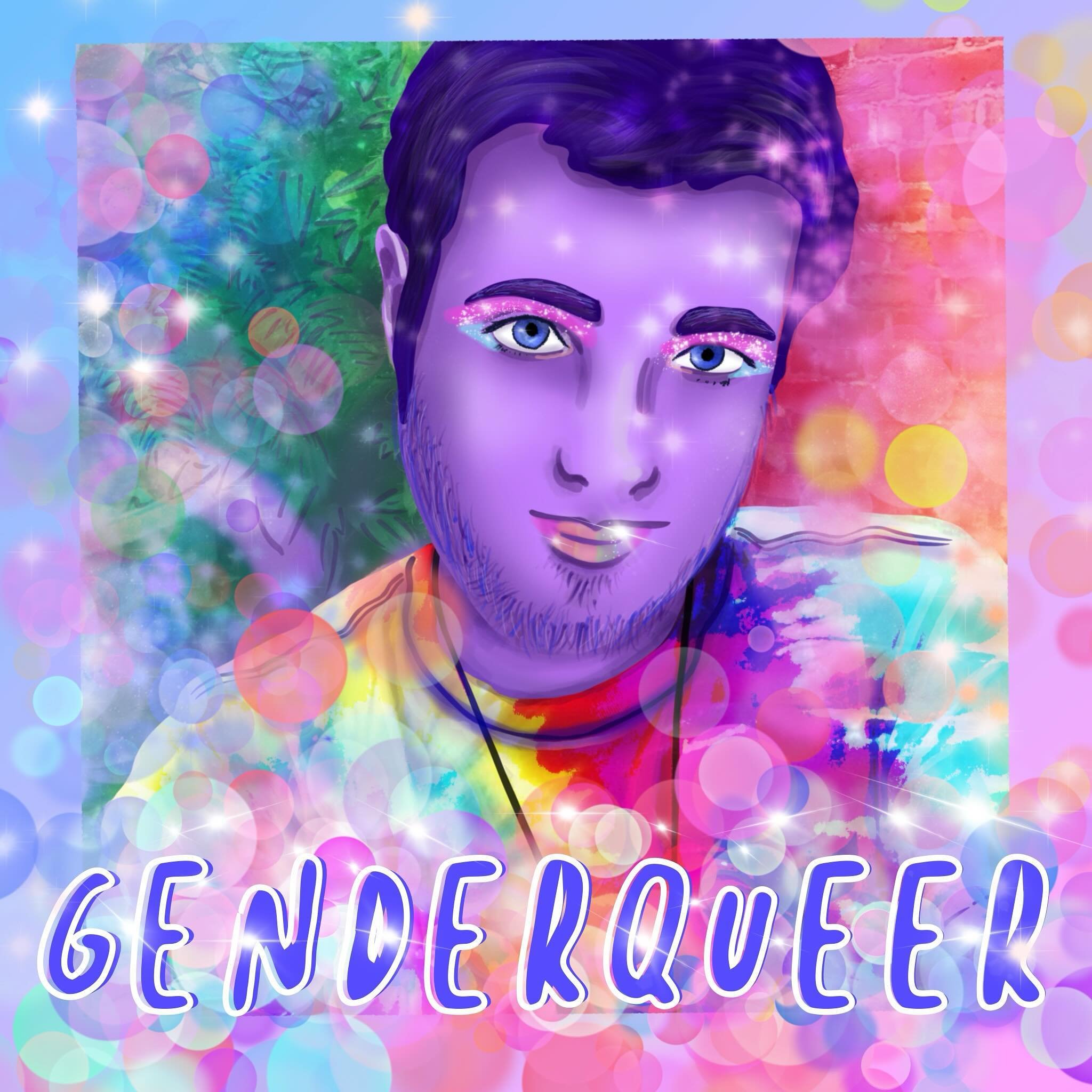 ✨ What does being genderqueer mean to me? 

Wearing glitter and hoodies, fishnets and baseball caps 
Being a galaxy of possibility 
a man and yet so much more,
transforming into simultaneous serendipitous shapes, 
not from one to another but
between,