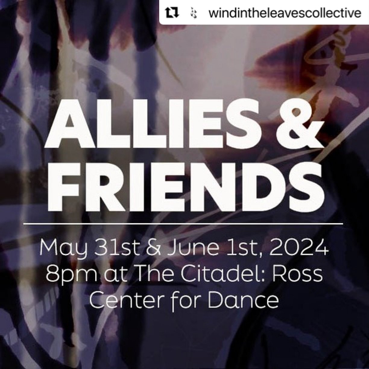 I&rsquo;m beyond excited to announce that I&rsquo;ll be performing my poetry alongside dancer @rajvidance at @windintheleavescollective Allies and Friends show, May 31st and June 1st at @citadelcie_ 🙌 

Get your tickets through @windintheleavescolle