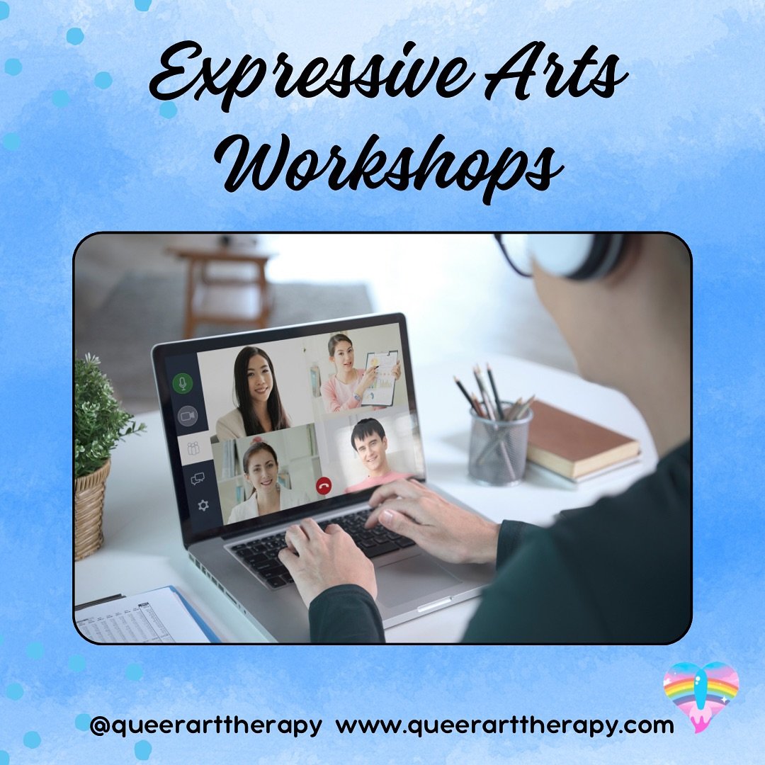 I&rsquo;d love to work together to create a custom queer art therapy workshop for your workplace. 

Here are some of the many benefits of expressive arts workshops. They can be facilitated online and in-person, worldwide, year-round. Every workshop i