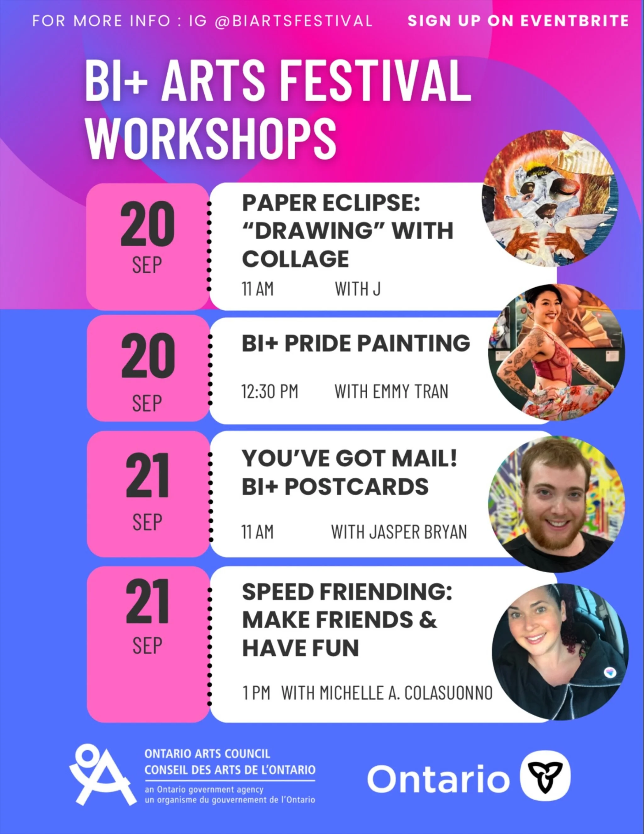 Meet friends, connect with community, be creative, and celebrate bi+ identity. For anyone who is bisexual, pansexual, fluid, queer, questioning, non-monosexuals and allies! 💜 SIGN UP LINK IN BIO (Eventbrite). 

PWYC donation, $10-20 (this is a grass