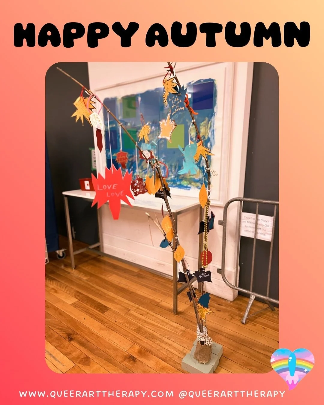 Today is the first day of fall! 🍂 

There is change in the air. Change can be scary, difficult, and sad, but with endings also bring new beginnings. At @the519 we created an autumn tree, reflecting on the prompt &ldquo;what change do you want to bri