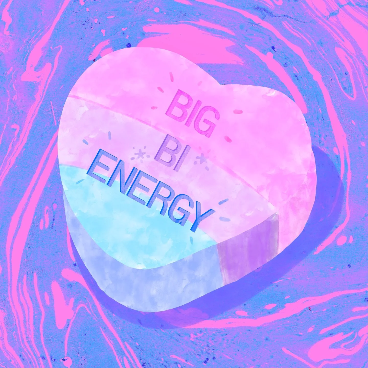 Here are some bi+ Valentines I drew for all you beautiful bi+ people in the community 💕🩷 I see you and love you! 

#art #valentines #bi #bisexual #pansexual