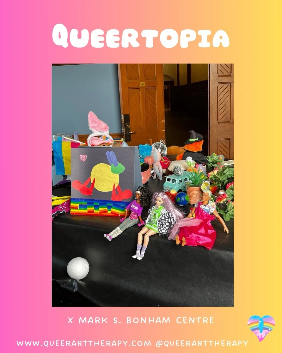 When was the last time you played? 🧸 🪀 🥪 

It was tons of fun facilitating a workshop on queer play for @sexsalonsds . Here is Queertopia, the queer utopia we built together. Thank you to everyone who attended, and @bonhamcentre for hosting.

For 