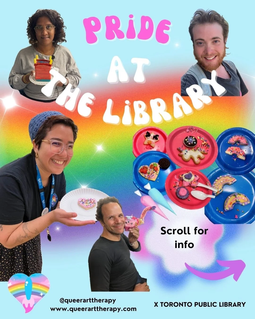 Check out all the fun Pride programming at the Toronto Public Library this summer! There will be cookie decorating, graffiti painting, candy sculptures, and more. Sign up at tpl.ca (link in bio). 🌈 🏳️&zwj;🌈 

#library #pride #queer #lgbtq #lgbt