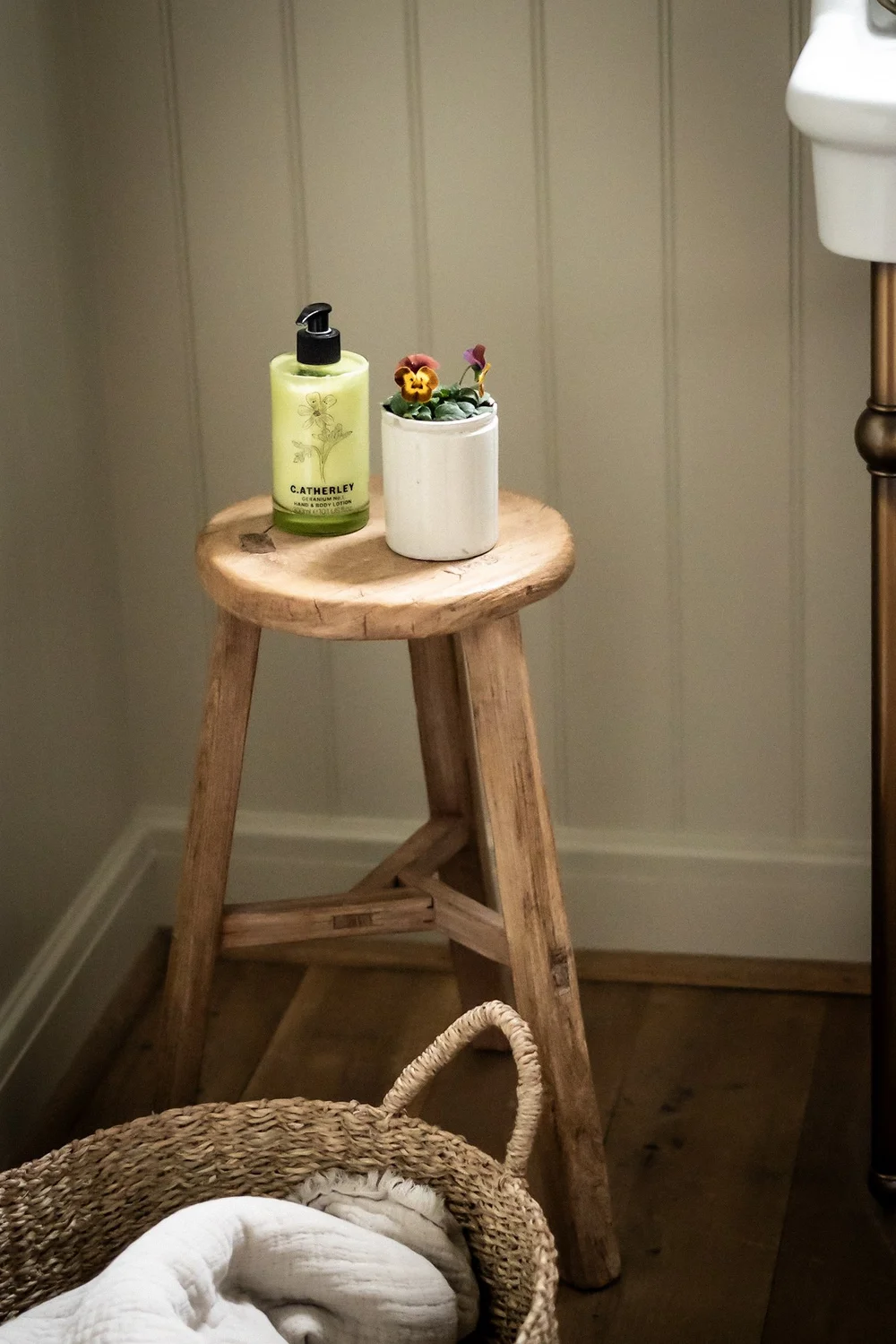 Rustic Round Stool — The Interiors Yard