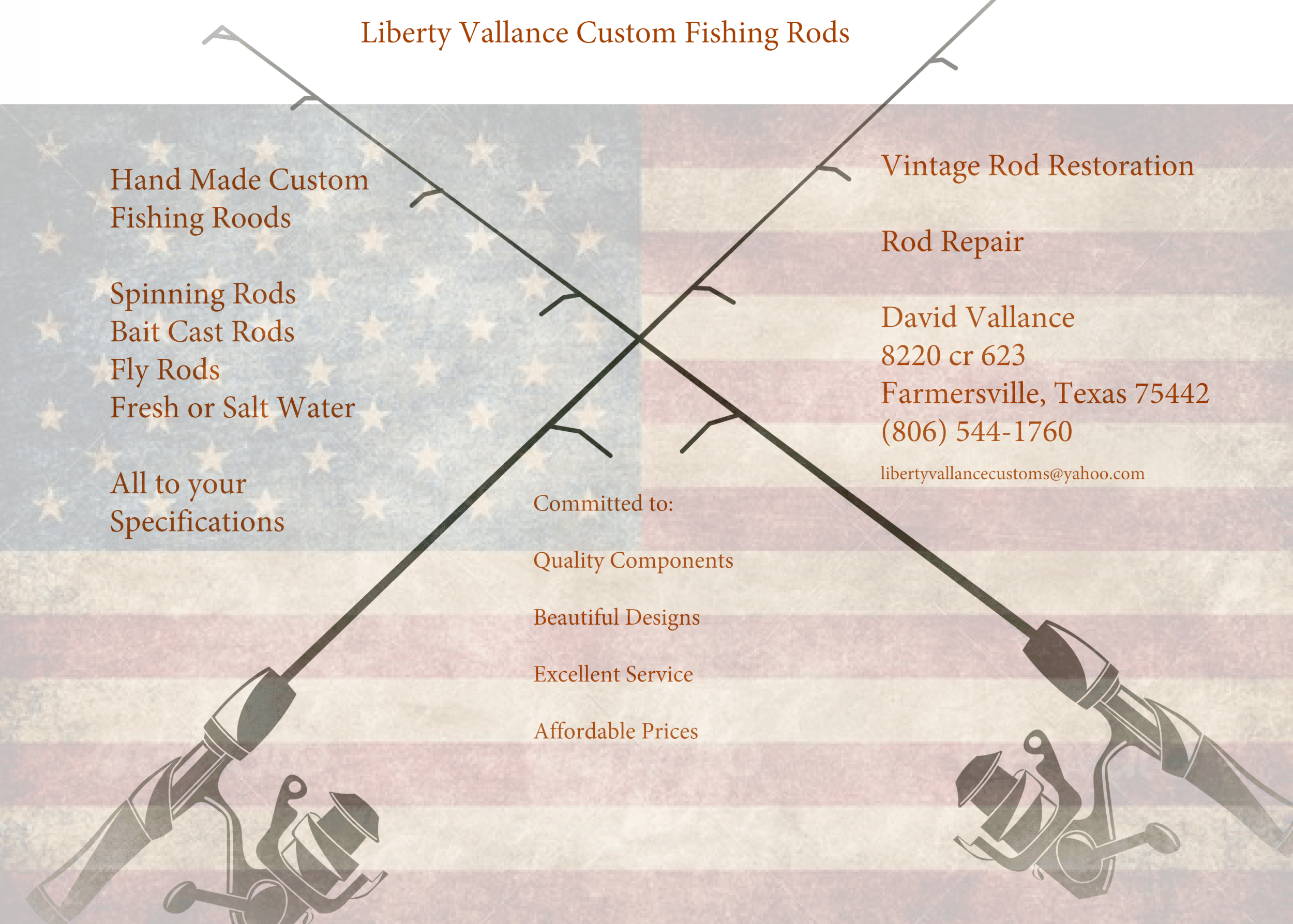 Liberty Vallance Custom Fishing Rods