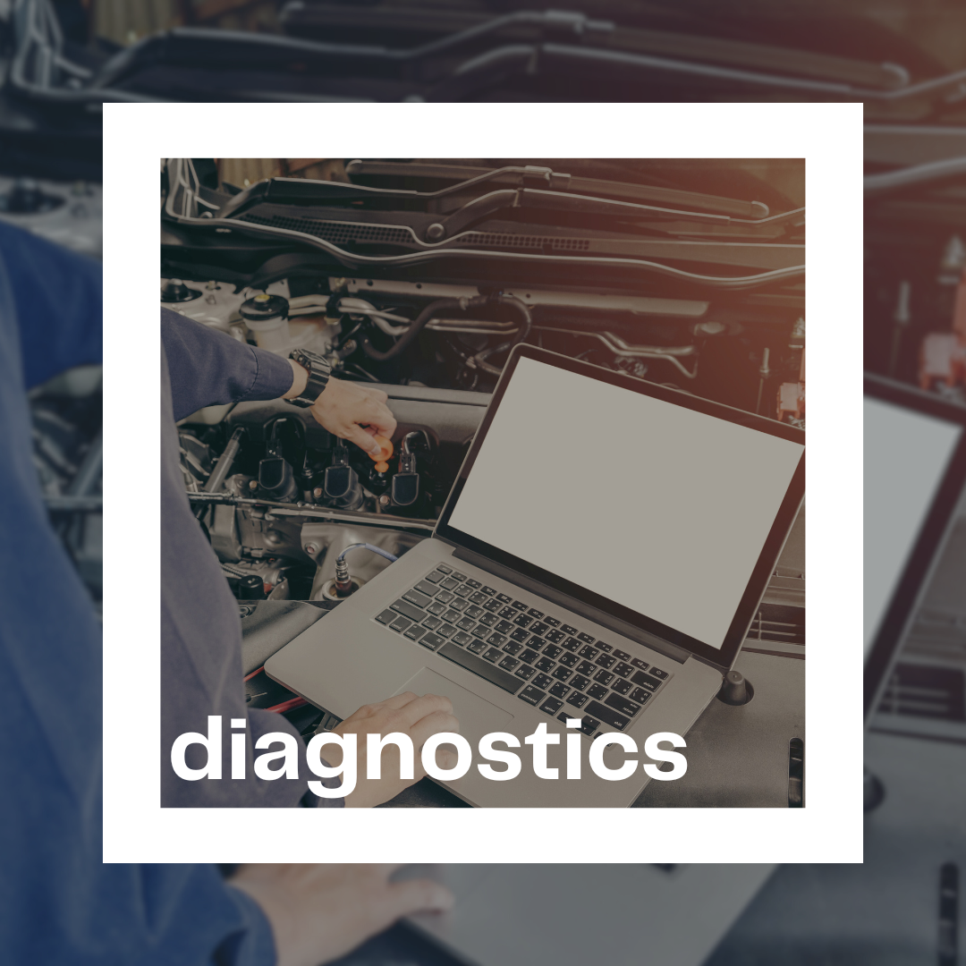 using a laptop to diagnose engine trouble