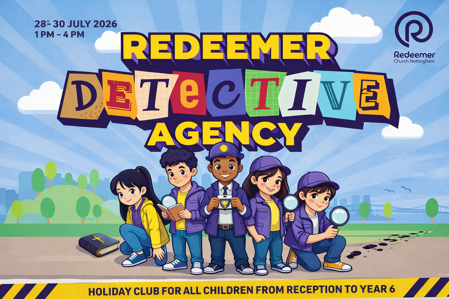 Flyer for Redeemer Detective Agency Holiday Club