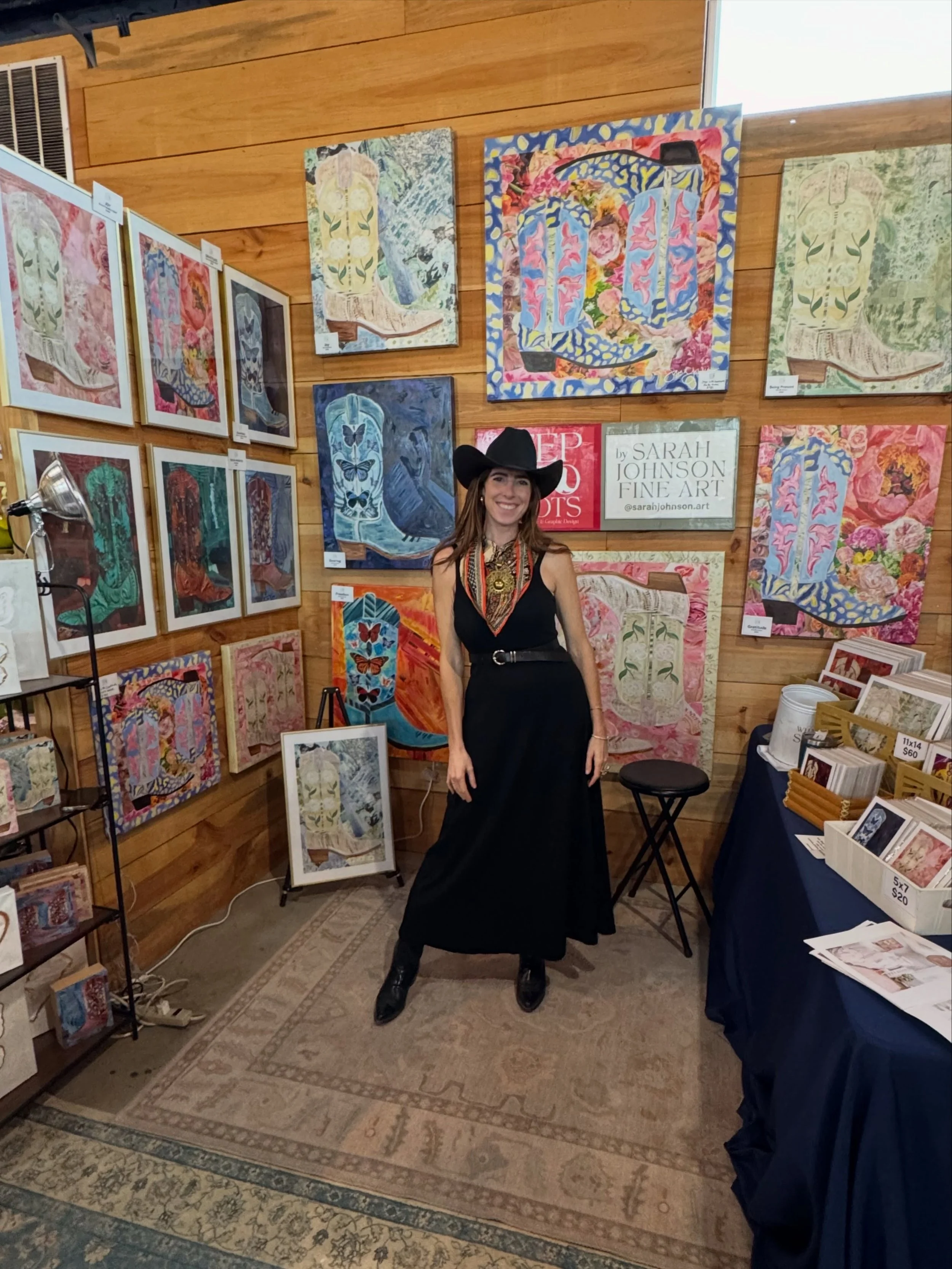 A little Round Top history&hellip; 8 shows over the last 5 years and each one keeps getting better and better. 

My new collection of Step Into Boots has hit a special chord here, but long before them I was showing all my abstract acrylic artwork! 

