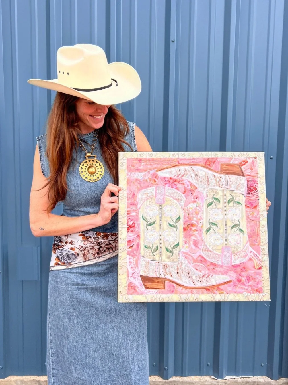 It&rsquo;s been so fun to debut a new design for Round Top! Step into Joy - DOUBLE boot has been such a hit!

Available in any standard square canvas size as a giclee or original - or the 4x4 &amp; 6x6 Art Blocks!

message with any questions or come 
