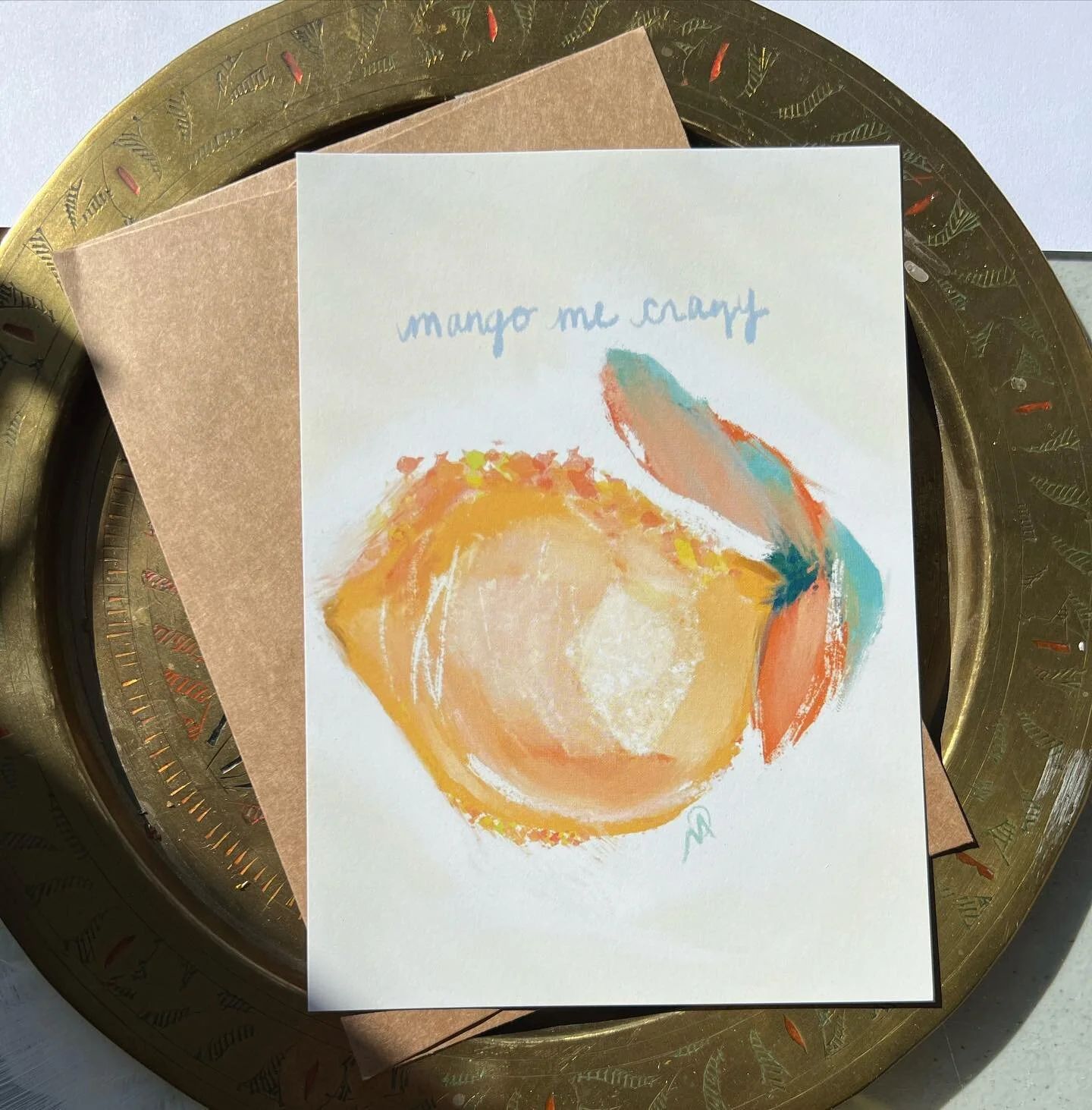 mango me crazy 😜 🥭 
| available at | www.mollyoneillcreative.com &gt; cards 

.

.

.

.

.

#bozeman #bozemanartist #bozemanart #bozo #boz #butte #butteamerica #montanarealestate