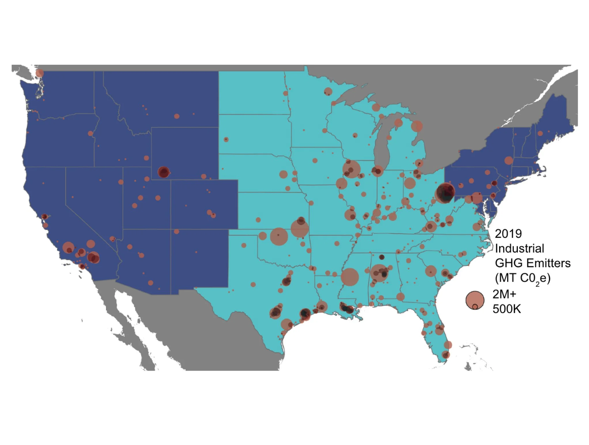 Facilities Producing over 250K MT C02e Annually