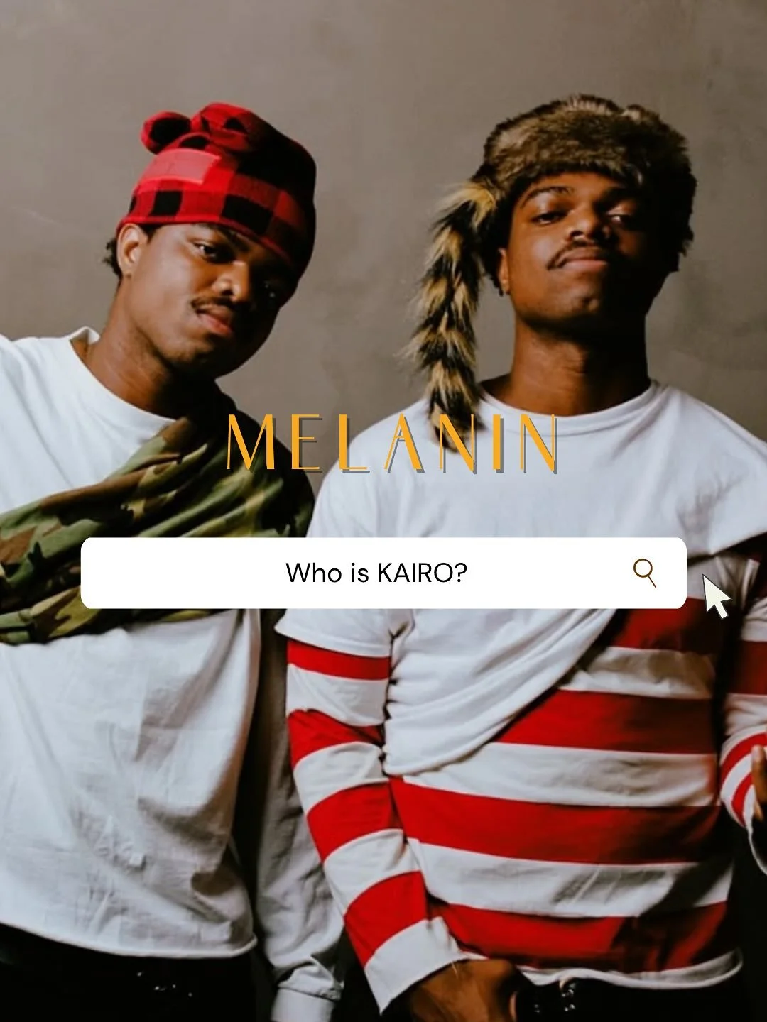 Nigerian-born, Houston-raised, and LA-based twin brothers AK & EJ make up KAIRO — a duo reshaping what alt-pop can look and sound like. 
As young Black men and immigrants, they understand the power of presence in spaces that haven’