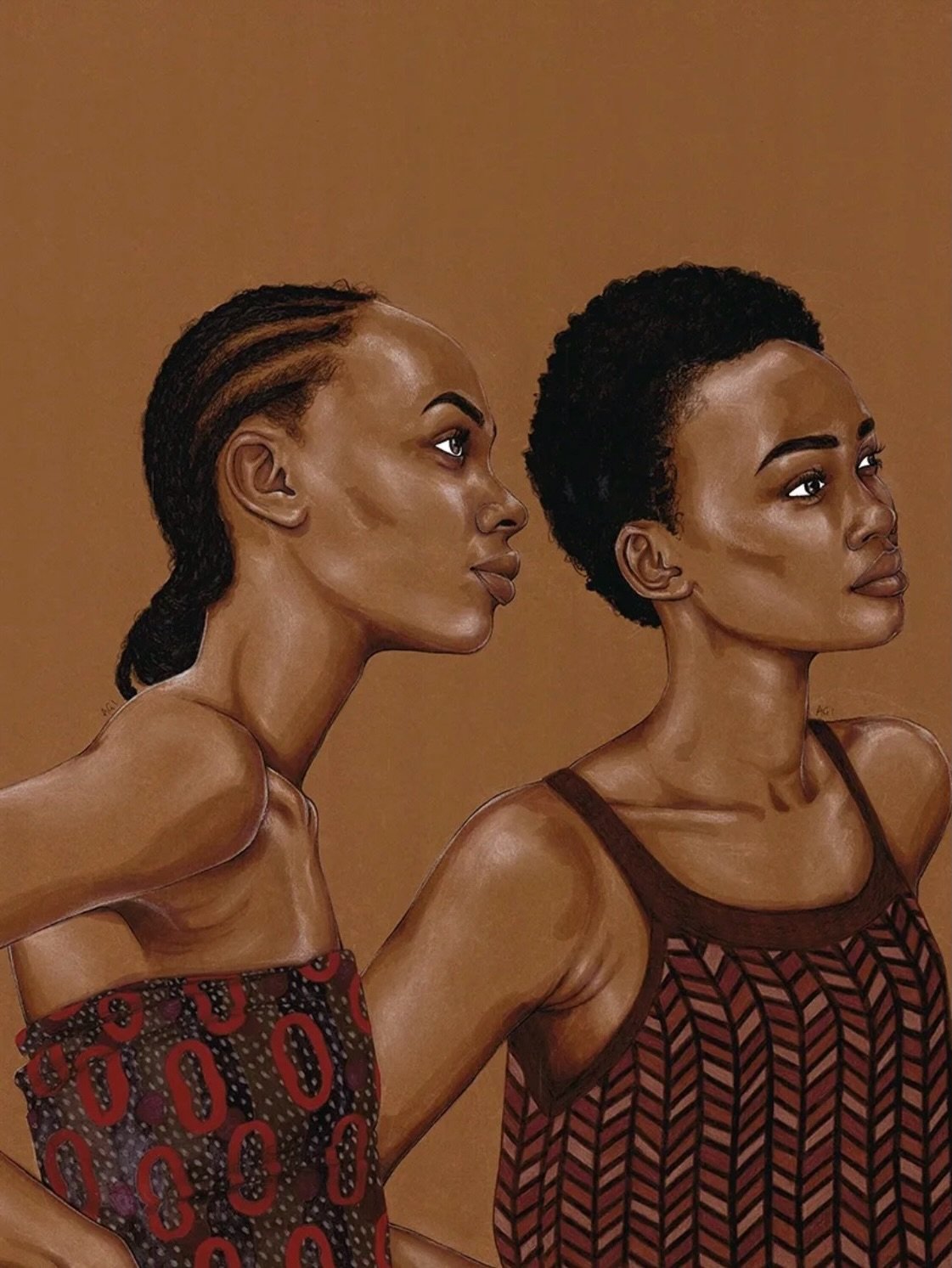 Ojo Agi (@ojoagi) uses her practice to reframe what we see&mdash;and what we&rsquo;ve been taught to accept. Drawing on brown paper, she shifts the foundation, creating space where Blackness is centered, normalized, and allowed to exist without quest