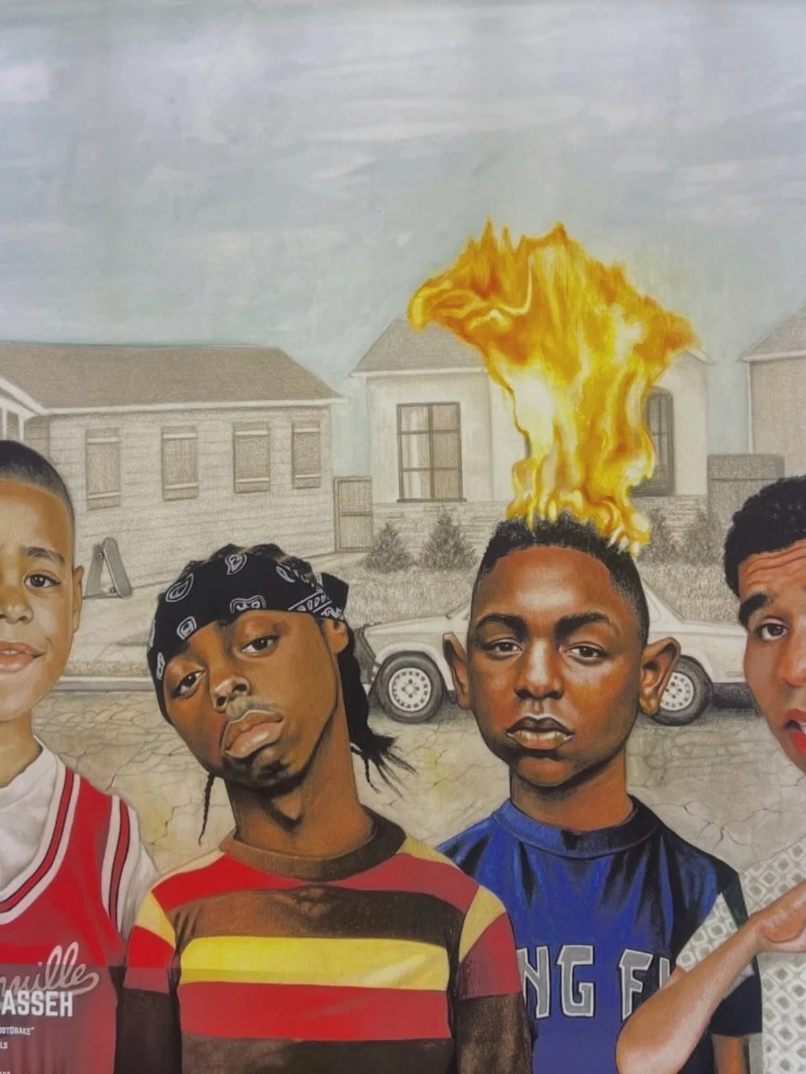 Manasseh Johnson (@manasseh_art) uses art to celebrate culture, community, and the people who leave a lasting impact on us. Through mixed media work and colored pencil drawings, he creates portraits that are bold in style and rich in personality, cap