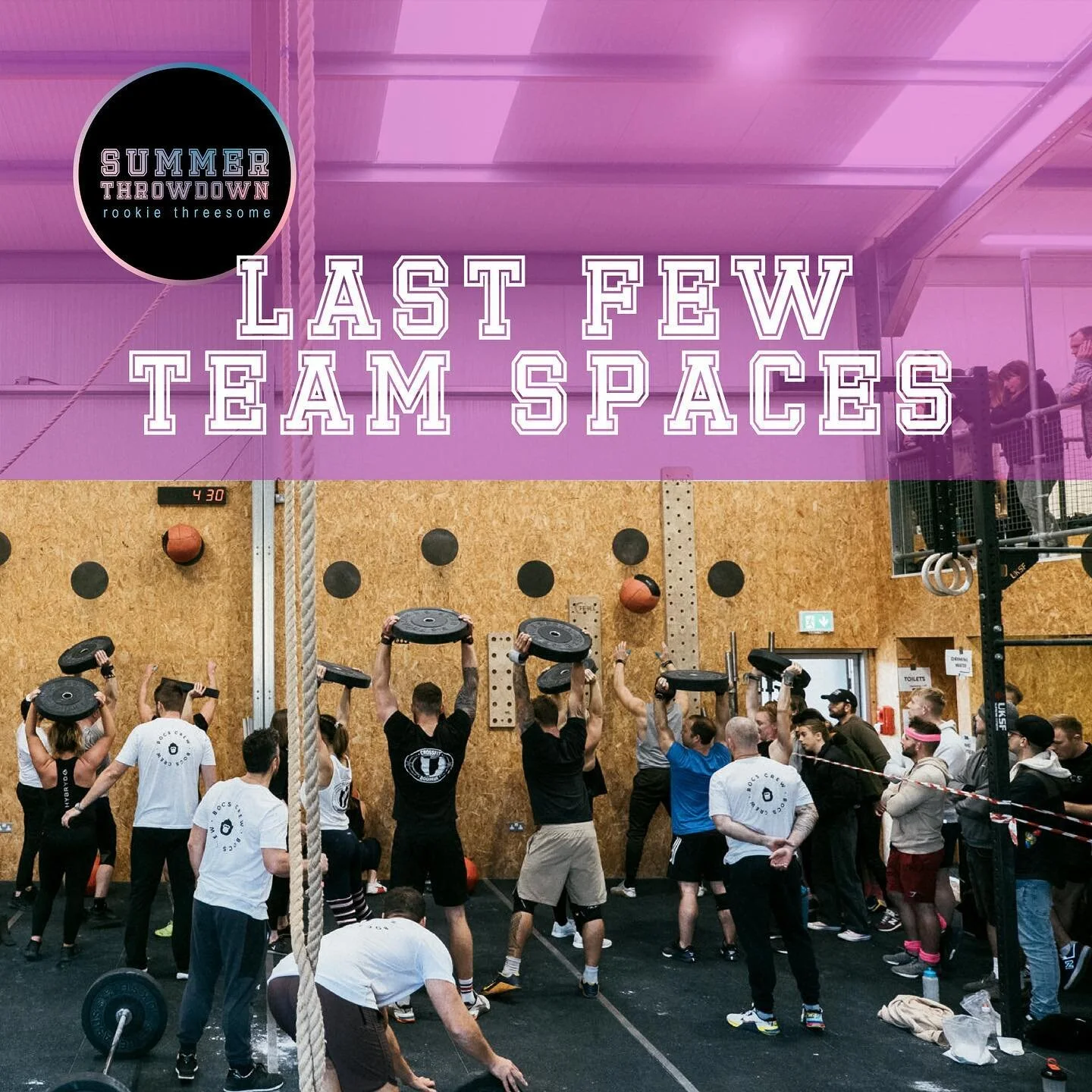 Still time to join us! Last few spaces available for our scaled competition next Saturday at CrossFit Truro. 

815 start, mid afternoon finish. 3 wods and a final 🌴✨ Teams of same sex 3s. A great opportunity if you&rsquo;ve not competed before and f