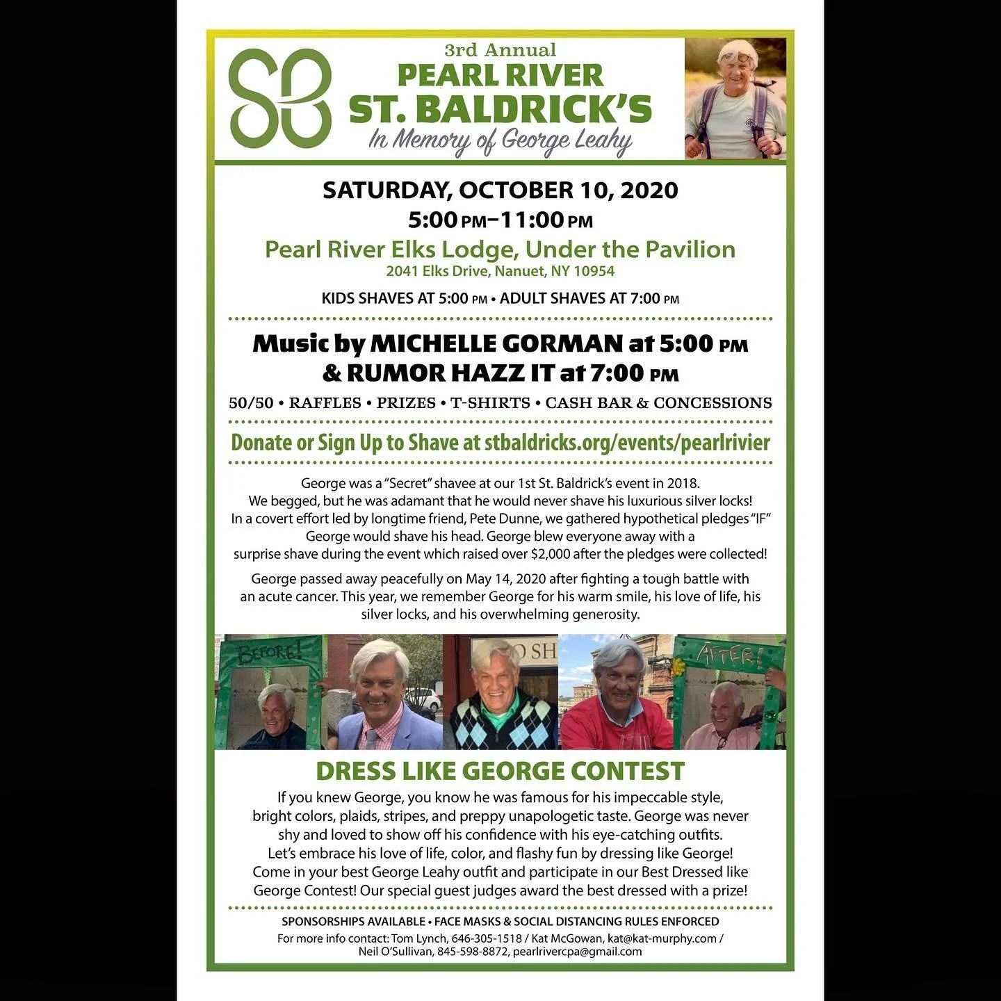 St. Baldrick&rsquo;s is back again! Join us at our 3rd Annual Event in Memory of George Leahy on 10/10! 
#katmurphyconsulting #posterdesign #flyerdesign #fundraiser #eventplanning #stbaldricks #graphicdesign #designedforagoodcause