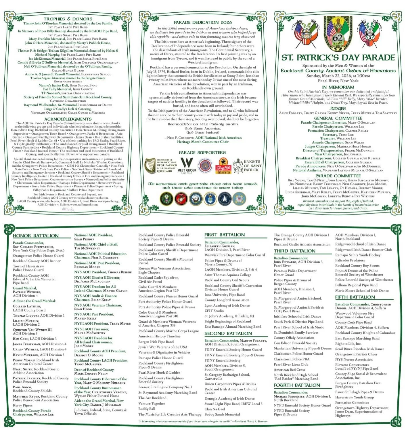 Hundreds of names. Dozens of organizations. One piece that has to work flawlessly on parade day.

It&rsquo;s one of those things people don&rsquo;t think about&mdash;until it&rsquo;s wrong.

Same Line of March, just a little brighter and a lot easier