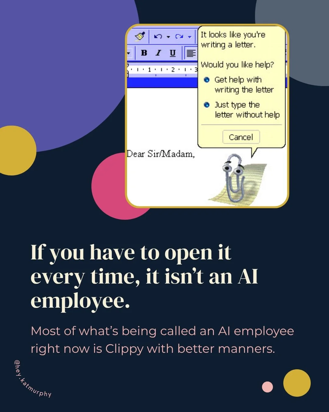 🚨 If someone on your feed is showing off their &ldquo;AI employee&rdquo; this week, look closer. Most of what&rsquo;s being taught as an AI employee right now is set up wrong, and if you build it that way, you&rsquo;re still the one starting every s