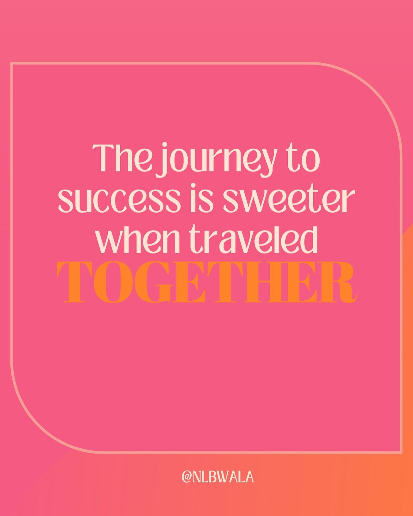 Success isn&rsquo;t just about reaching the destination&mdash;it&rsquo;s about cherishing the journey, especially when we&rsquo;re journeying together.👯&zwj;♀️👏🏼 Let&rsquo;s continue to support and uplift one another as we pursue our dreams. Junta