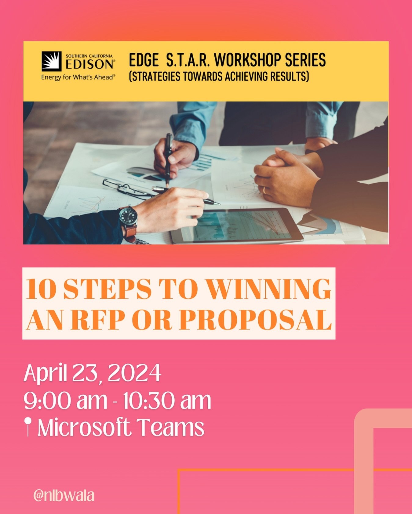 It&rsquo;s time to invest in yourself and your business! 🌟⁠
⁠
Ready to master a winning Request for Qualification/Request for Proposal (RFQ/RFP)? Join us for an exclusive virtual workshop (hosted by Edison!) tailored to guide you through the develop