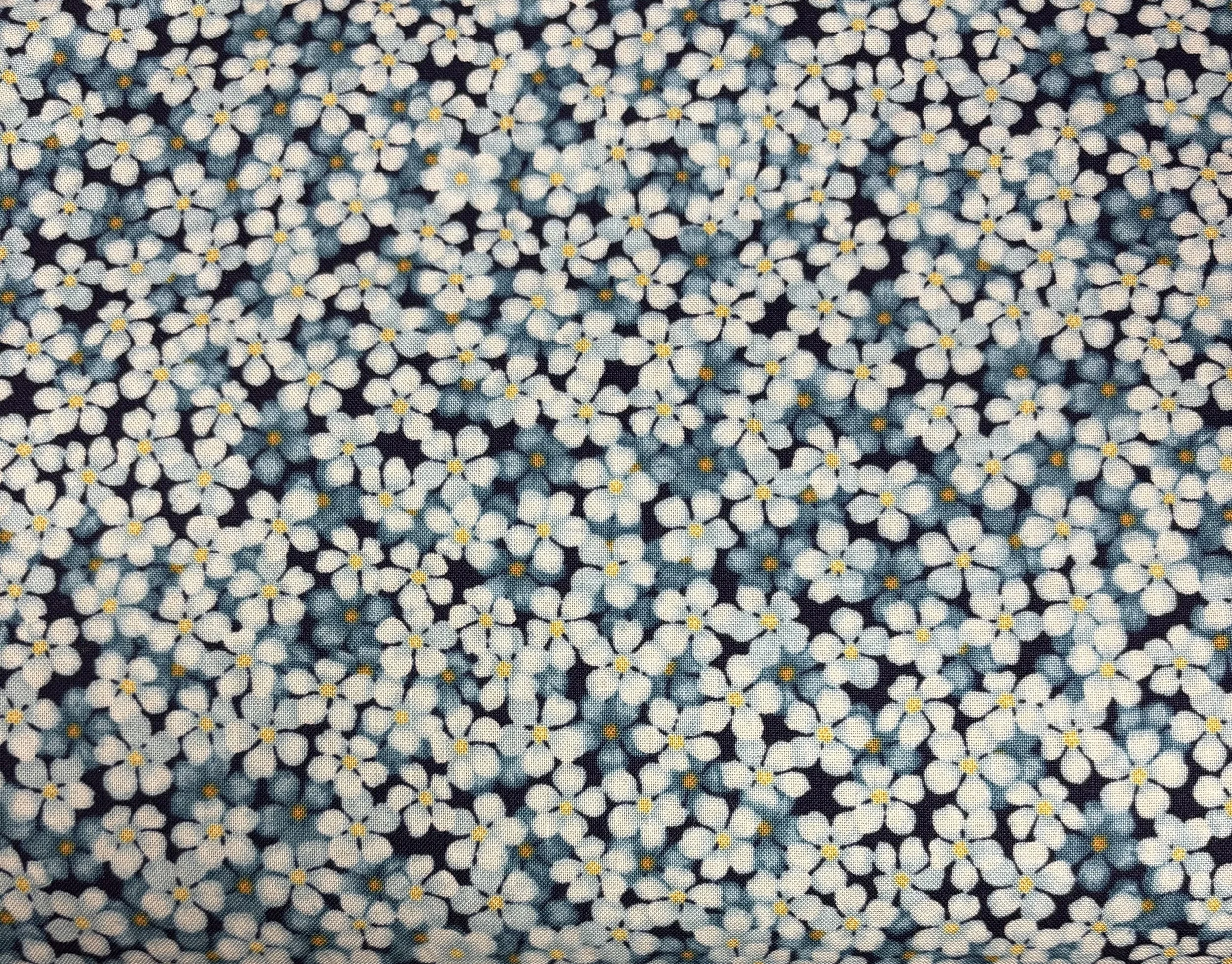 He Still Loves Me Petite Blue Daisies by Benartex