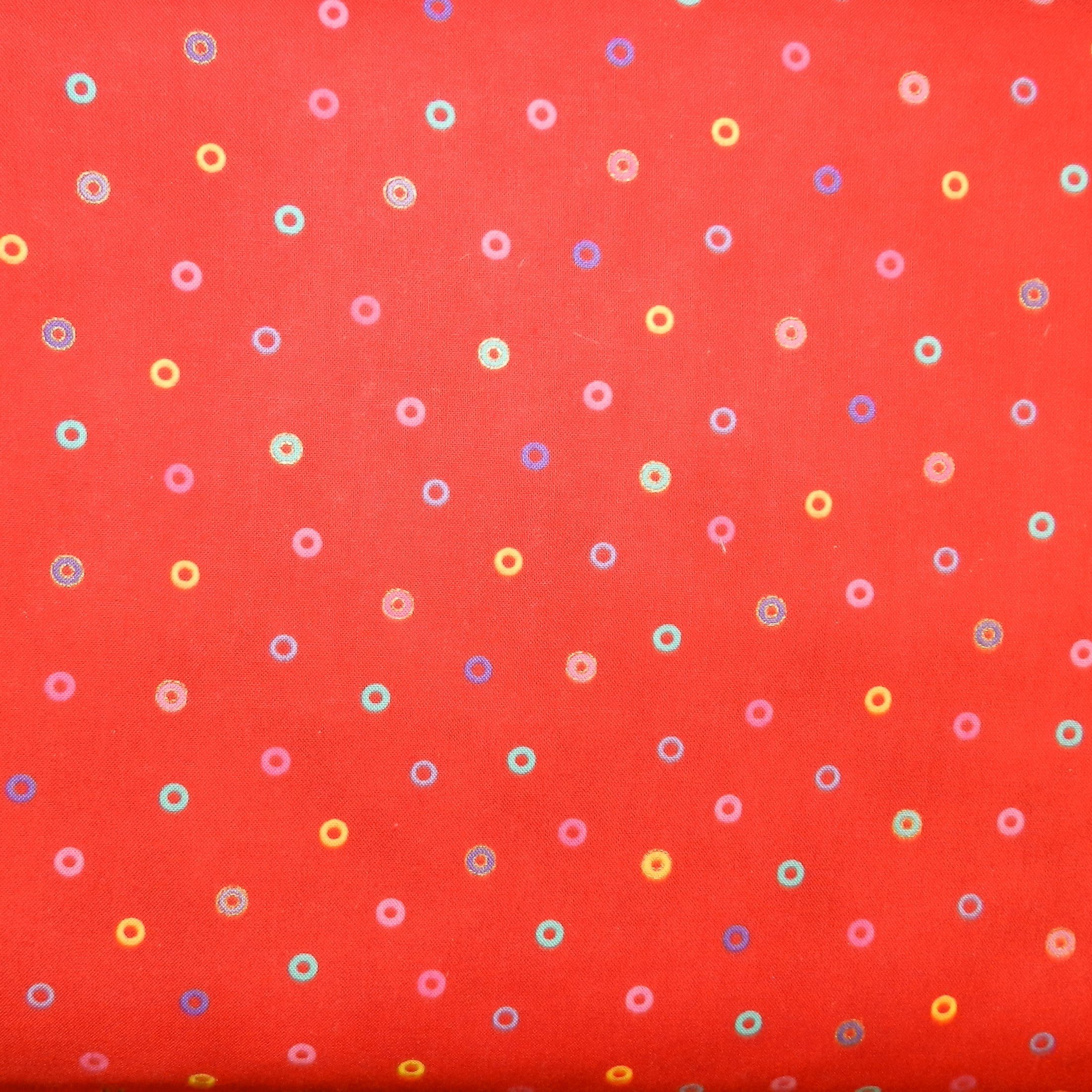 Feline Frolic Laurel Burch Cats Red Panel 100% Cotton Print Fabric 