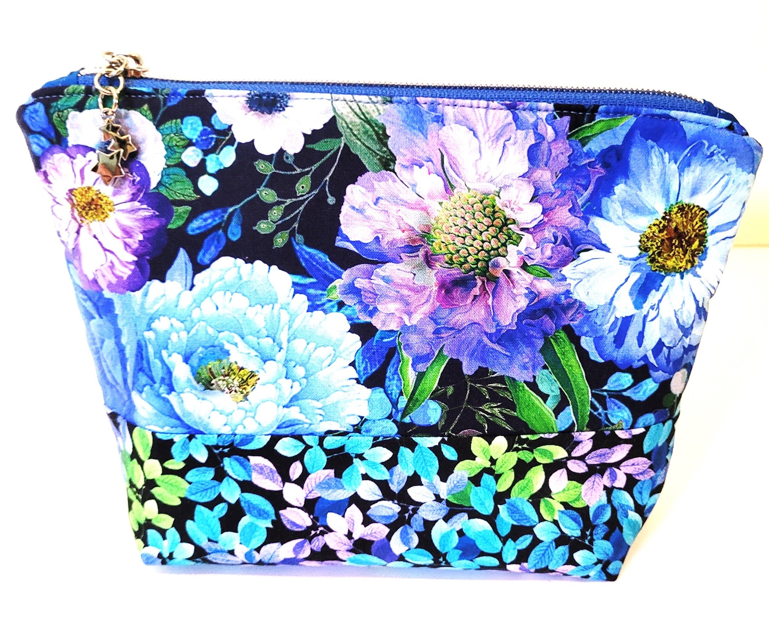 Blue Floral Zippered Case .jpg