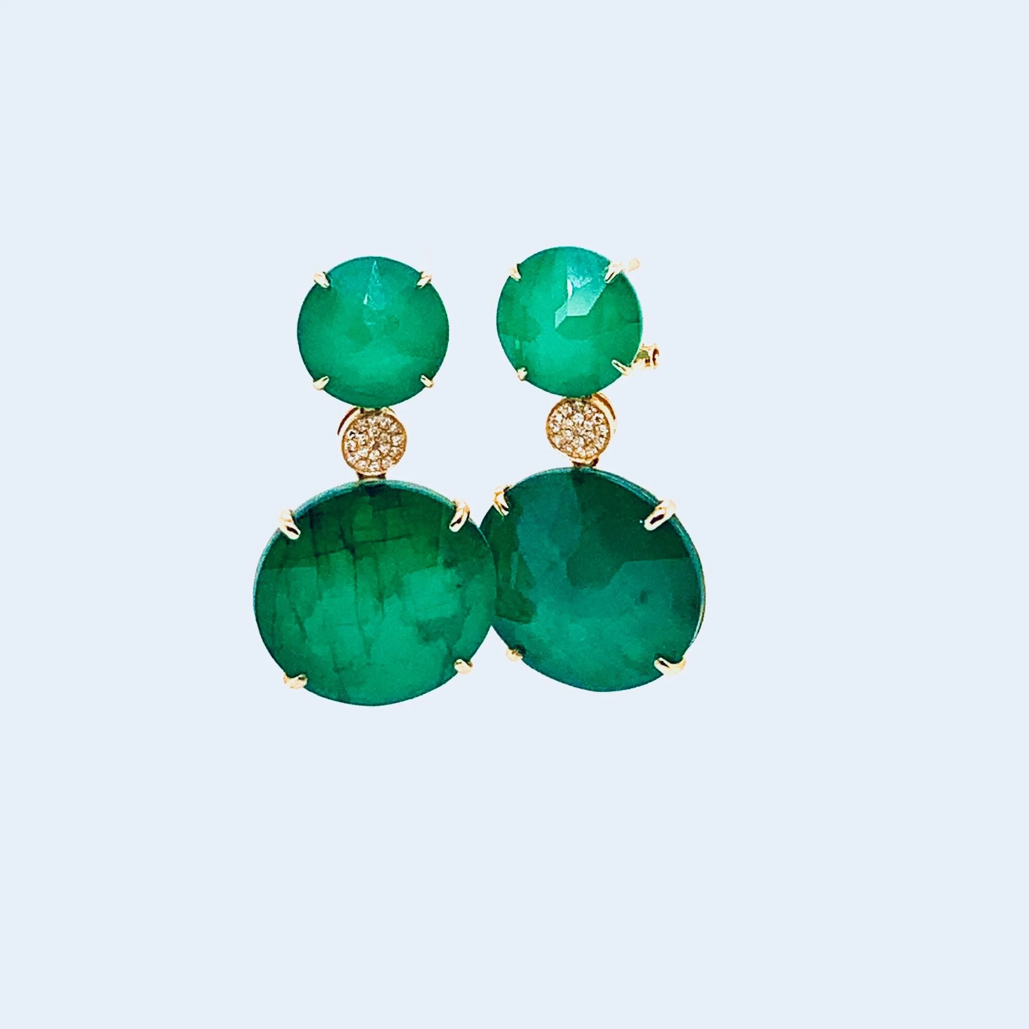Emerald and Diamonds Earrings