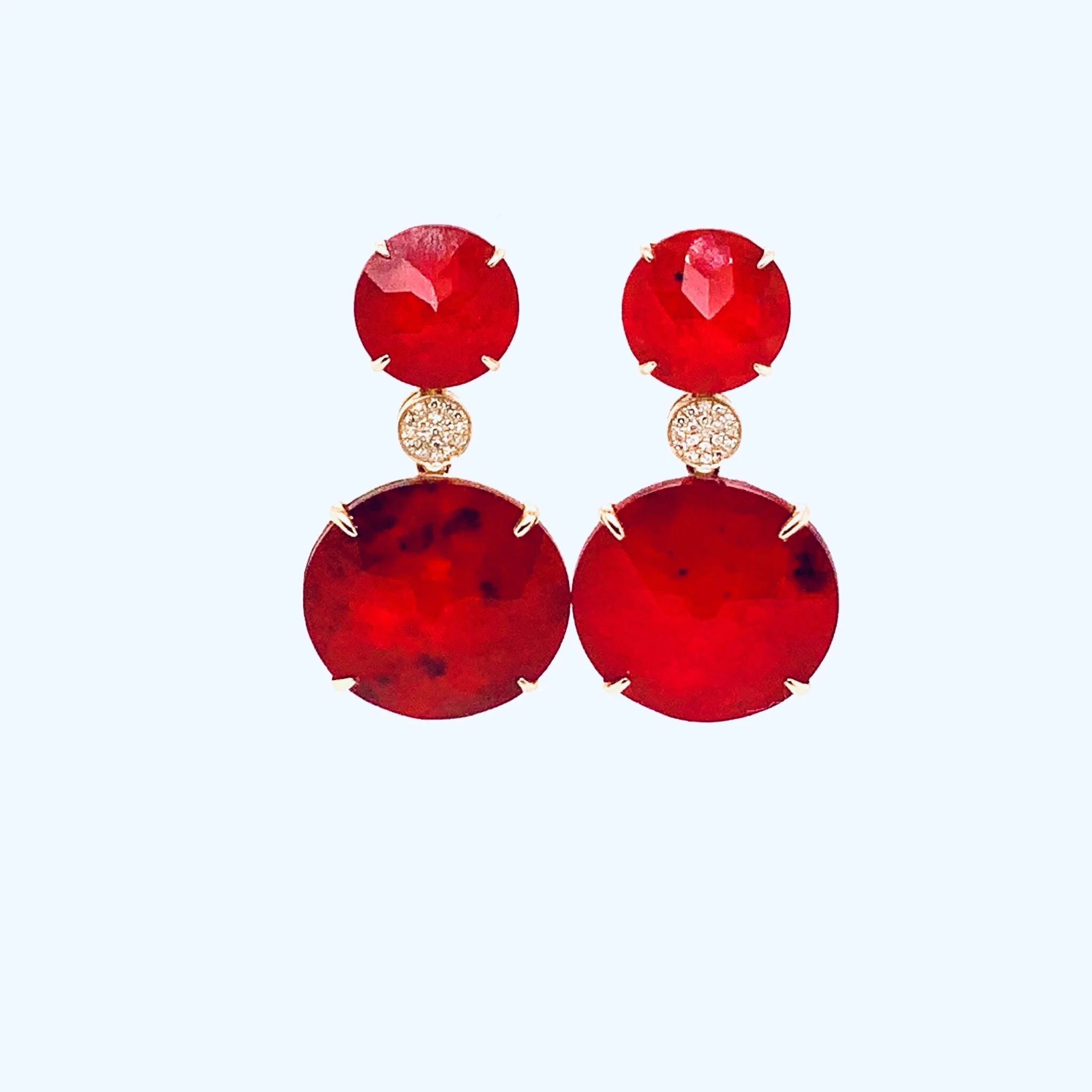 Ruby and Diamond Earrings