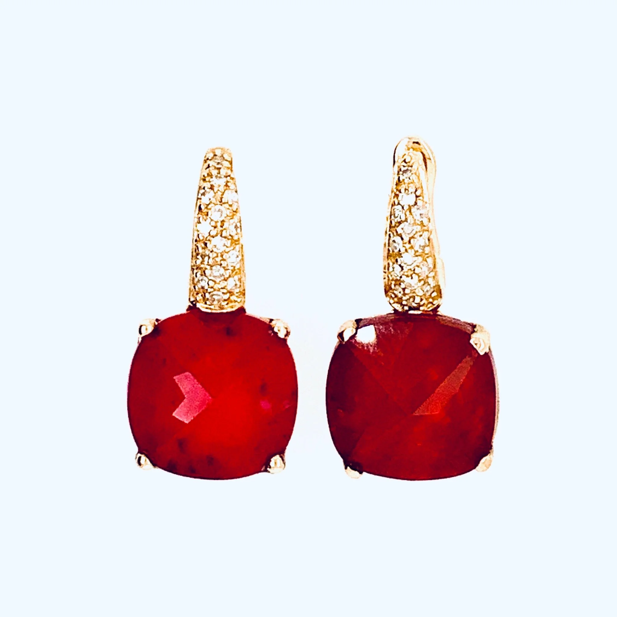 Ruby and Diamonds Earrings