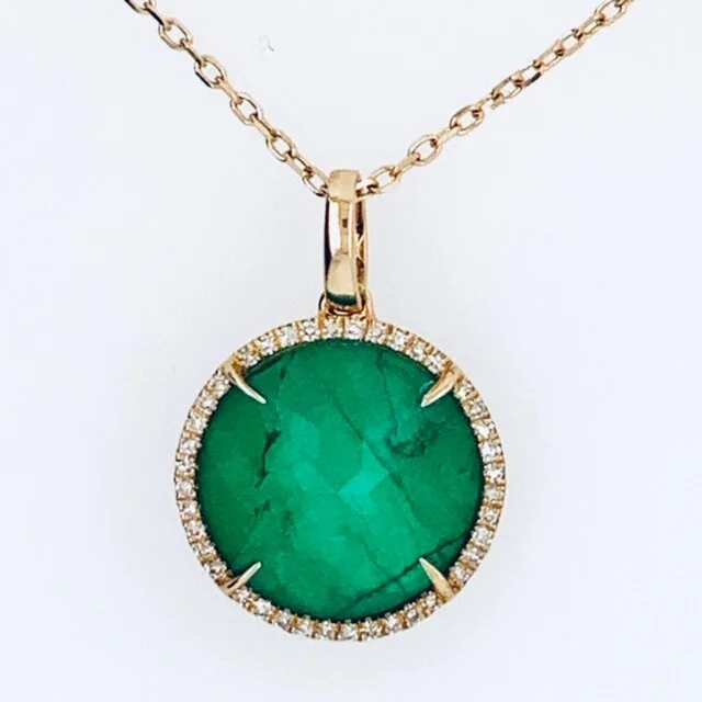 Emerald and Diamonds Necklace