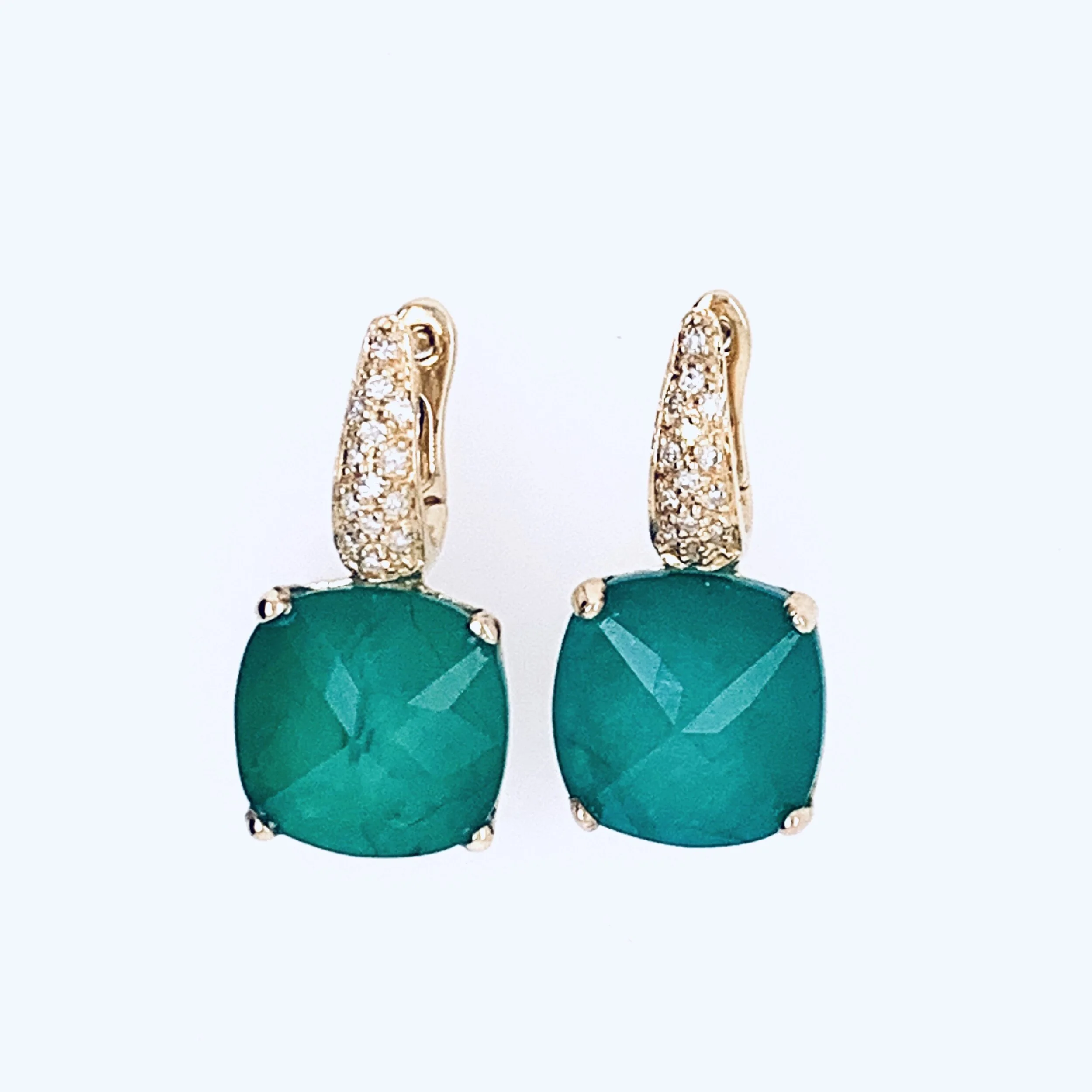 Emerald and Diamonds Earrings