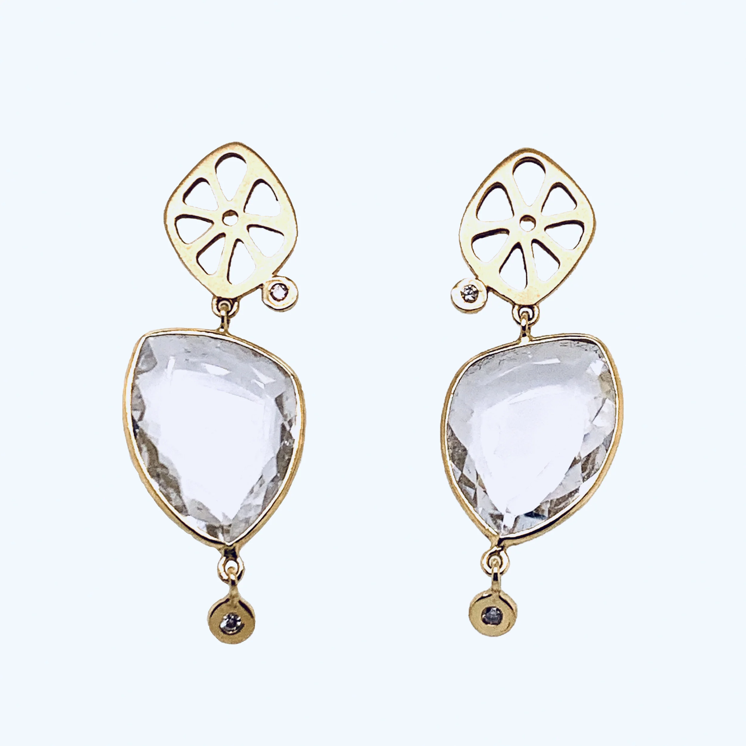 Lotus Crystal Earrings